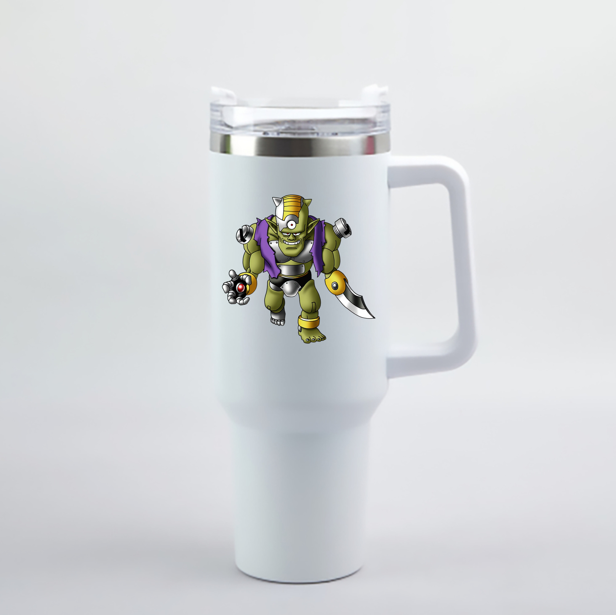 （画像用） ドラゴンクエスト Doragon Kuesuto Dragon Quest 1200mL車用タンブラー - クリスタルステッカー（プラスチックストロー付き）