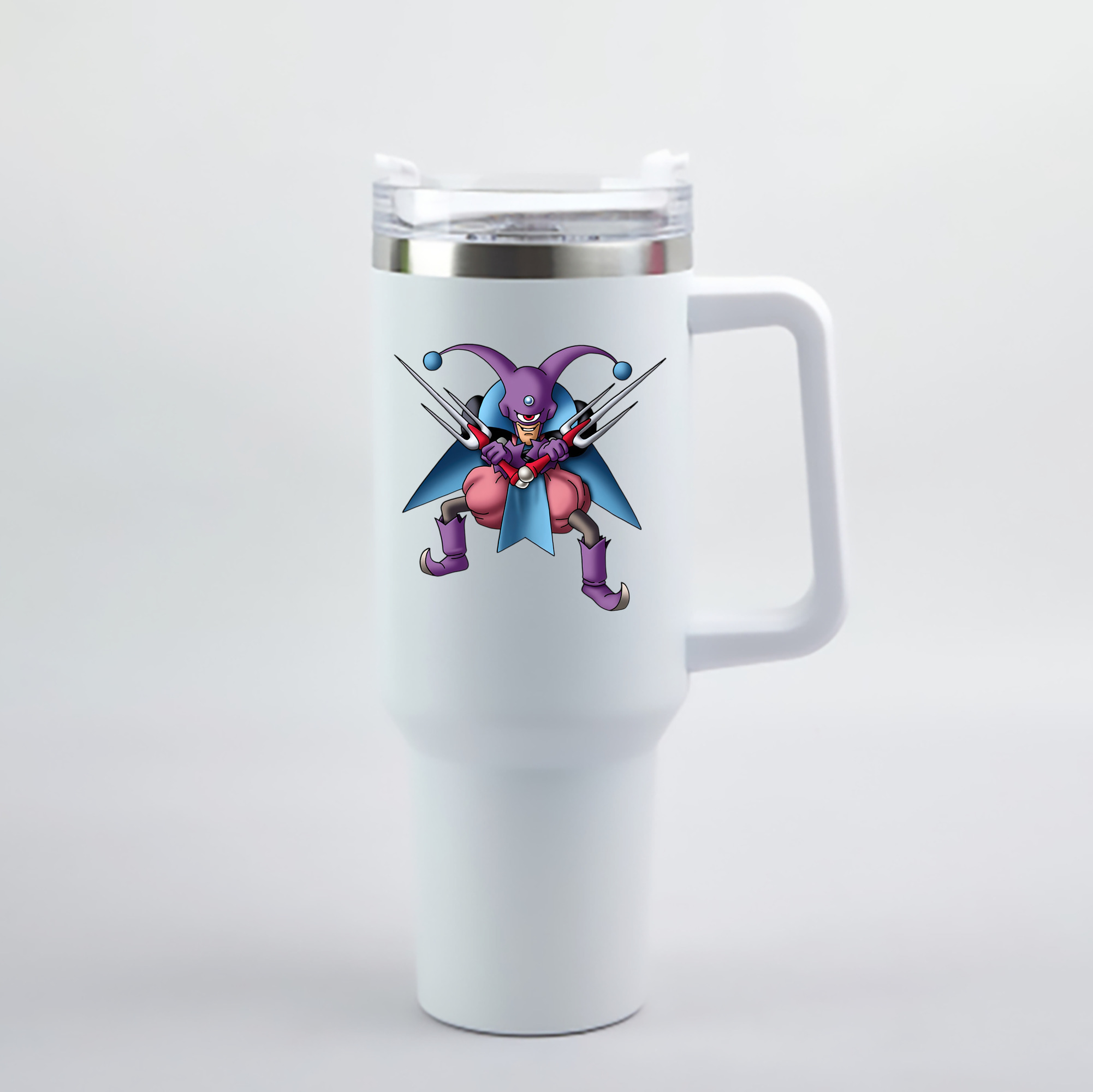 （画像用） ドラゴンクエスト Doragon Kuesuto Dragon Quest 1200mL車用タンブラー - クリスタルステッカー（プラスチックストロー付き）