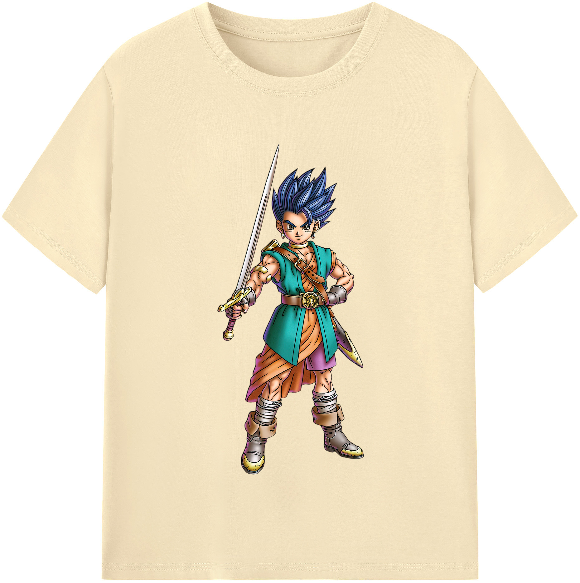 （画像用） ドラゴンクエスト Doragon Kuesuto Dragon Quest 綿100％半袖Tシャツ（フロントプリント）