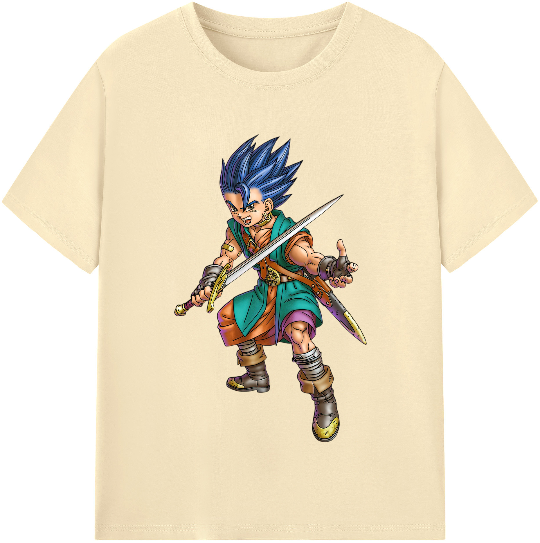 （画像用） ドラゴンクエスト Doragon Kuesuto Dragon Quest 綿100％半袖Tシャツ（フロントプリント）
