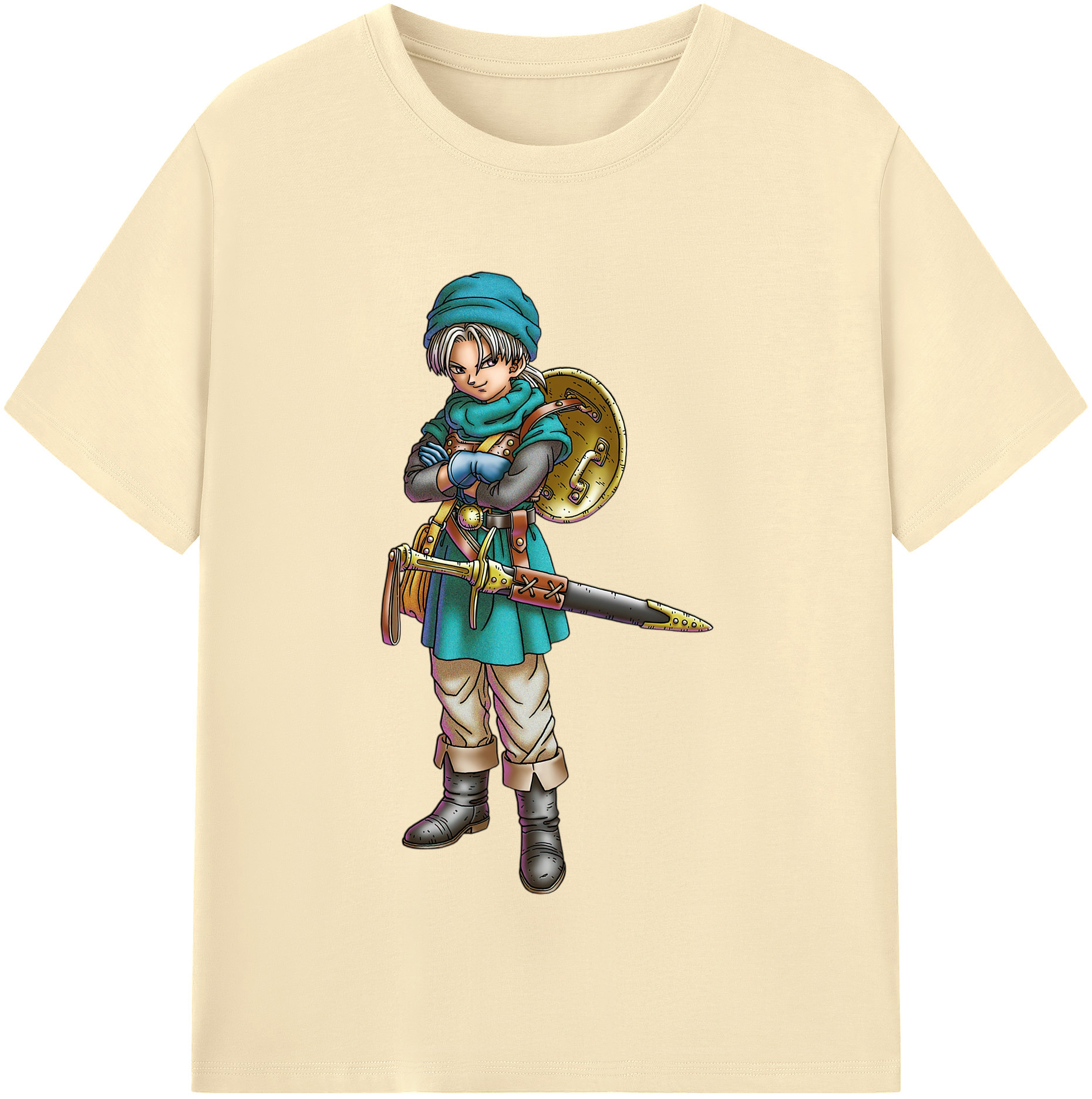 （画像用） ドラゴンクエスト Doragon Kuesuto Dragon Quest 綿100％半袖Tシャツ（フロントプリント）