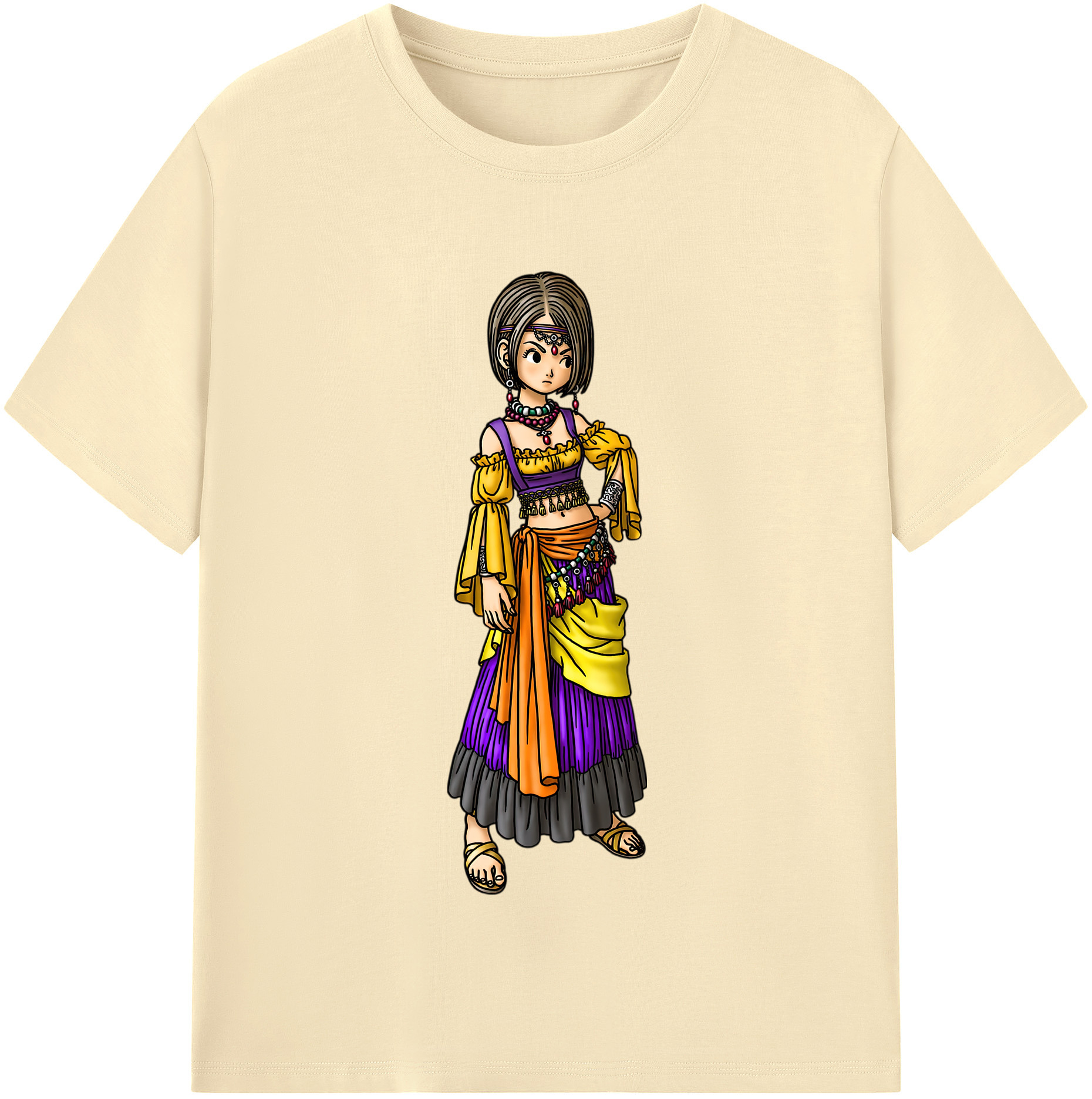 （画像用） ドラゴンクエスト Doragon Kuesuto Dragon Quest 綿100％半袖Tシャツ（フロントプリント）
