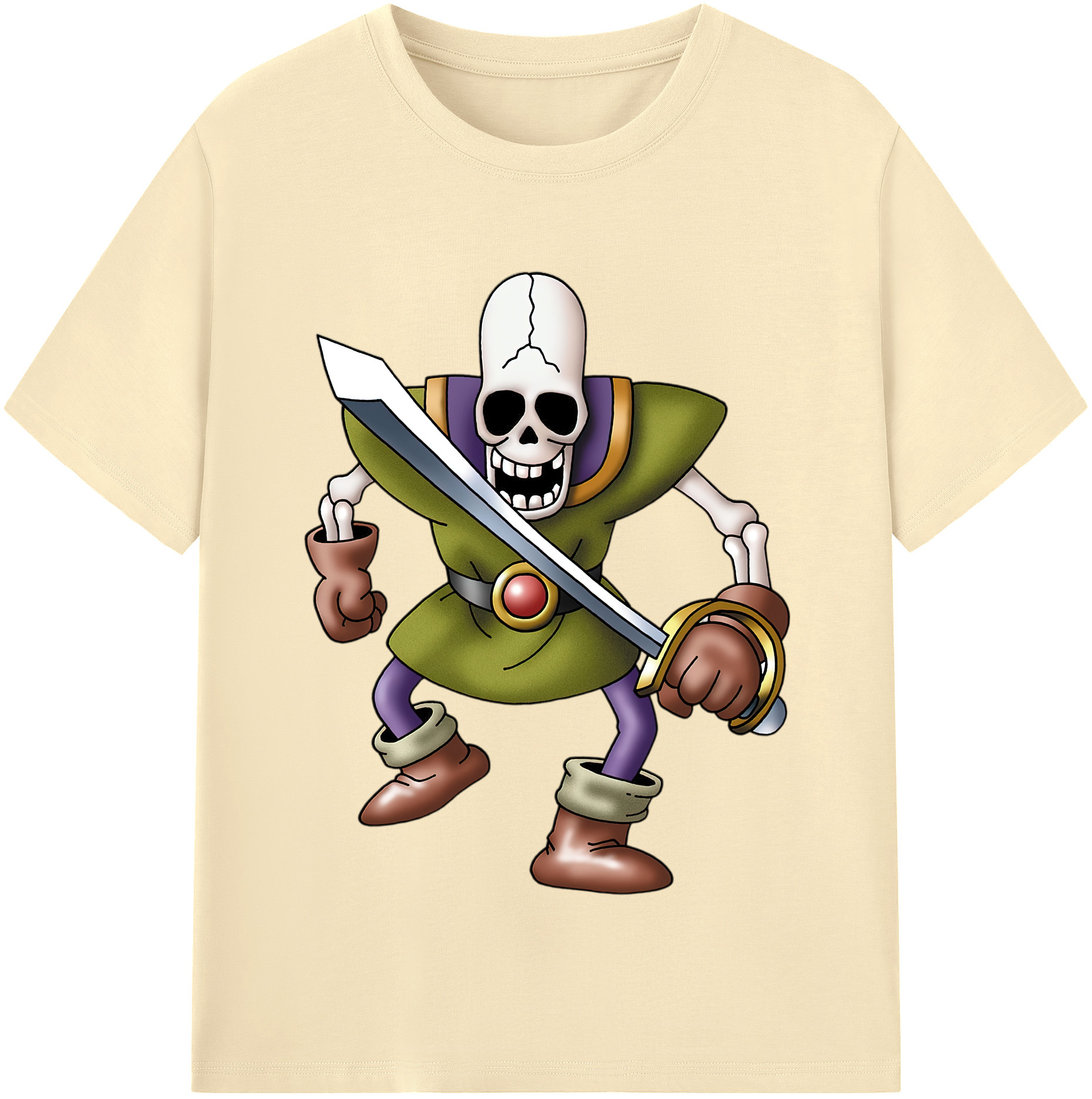 （画像用） ドラゴンクエスト Doragon Kuesuto Dragon Quest 綿100％半袖Tシャツ（フロントプリント）