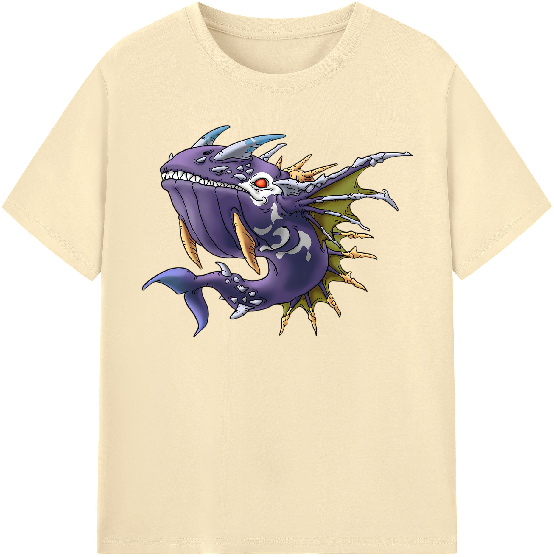 （画像用） ドラゴンクエスト Doragon Kuesuto Dragon Quest 綿100％半袖Tシャツ（フロントプリント）
