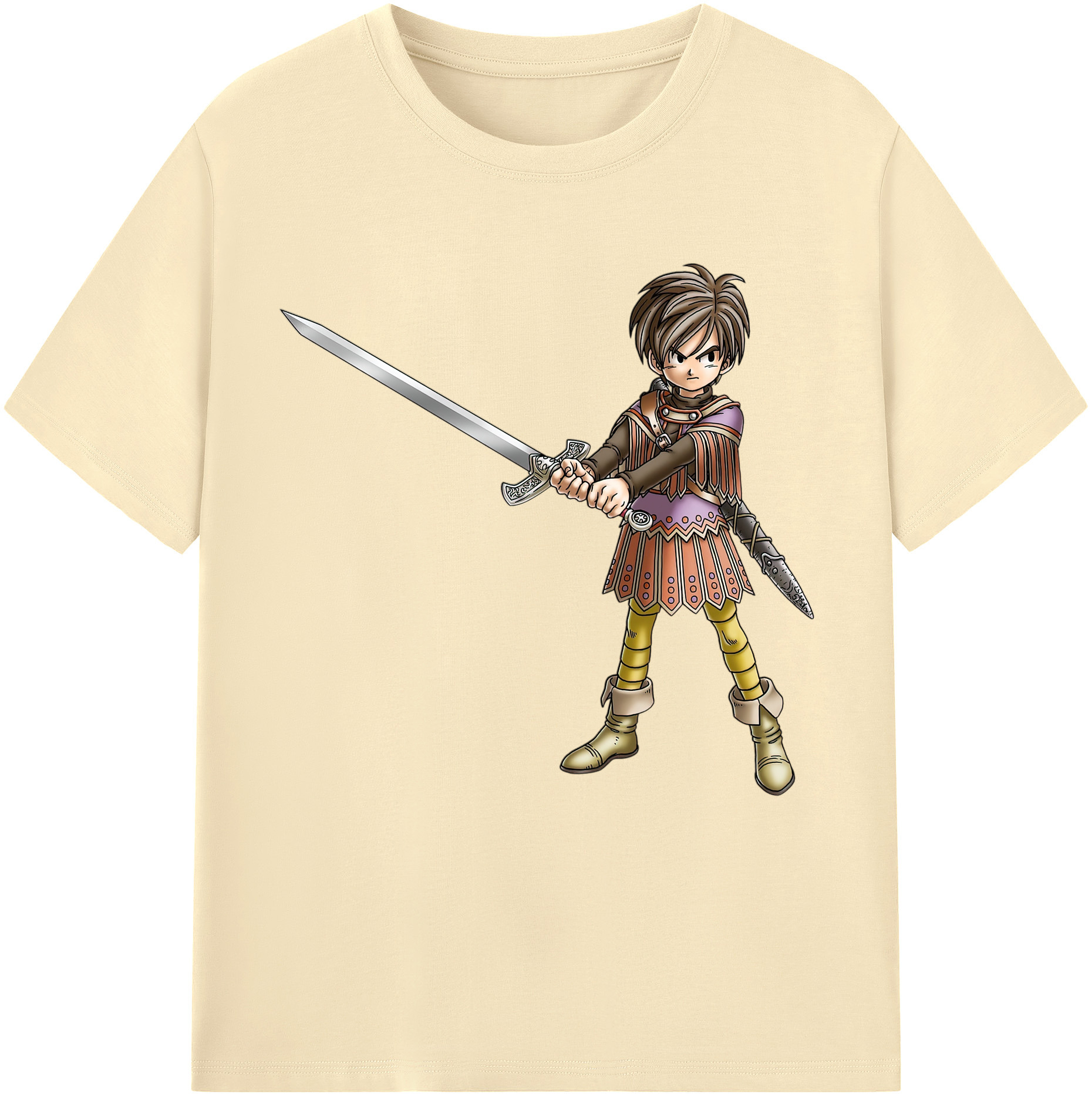 （画像用） ドラゴンクエスト Doragon Kuesuto Dragon Quest 綿100％半袖Tシャツ（フロントプリント）