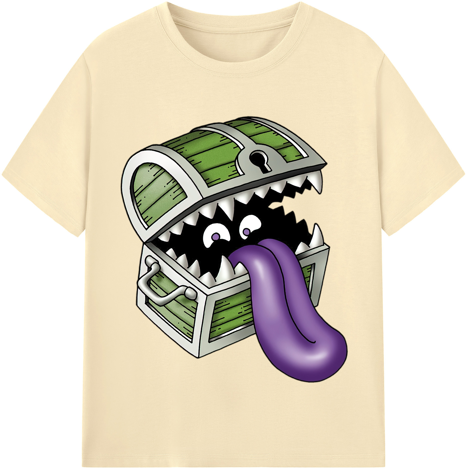 （画像用） ドラゴンクエスト Doragon Kuesuto Dragon Quest 綿100％半袖Tシャツ（フロントプリント）