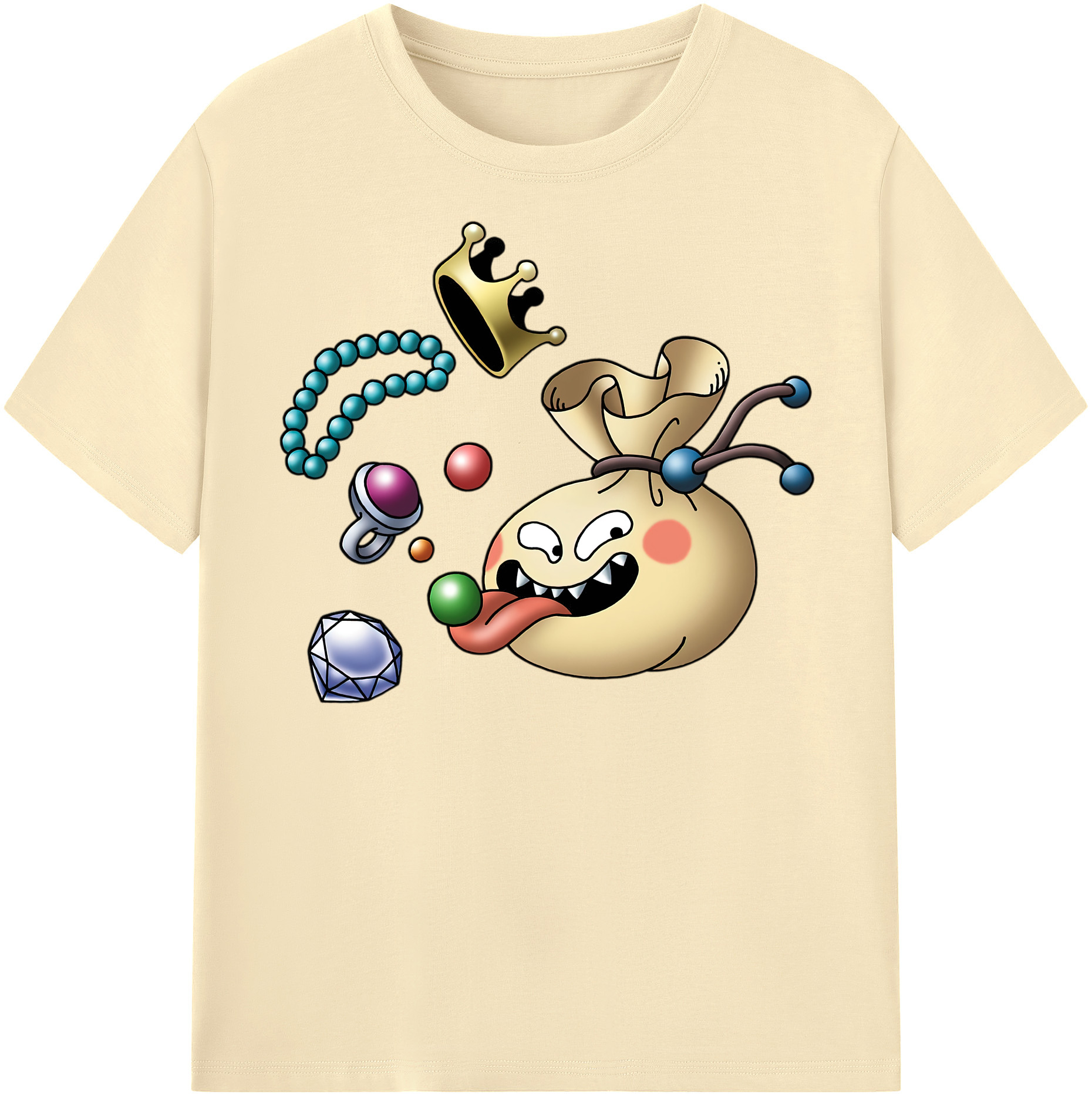 （画像用） ドラゴンクエスト Doragon Kuesuto Dragon Quest 綿100％半袖Tシャツ（フロントプリント）