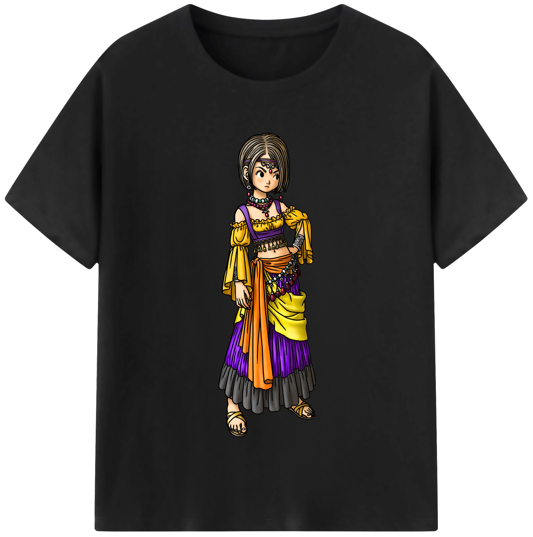 （画像用） ドラゴンクエスト Doragon Kuesuto Dragon Quest 綿100％半袖Tシャツ（フロントプリント）