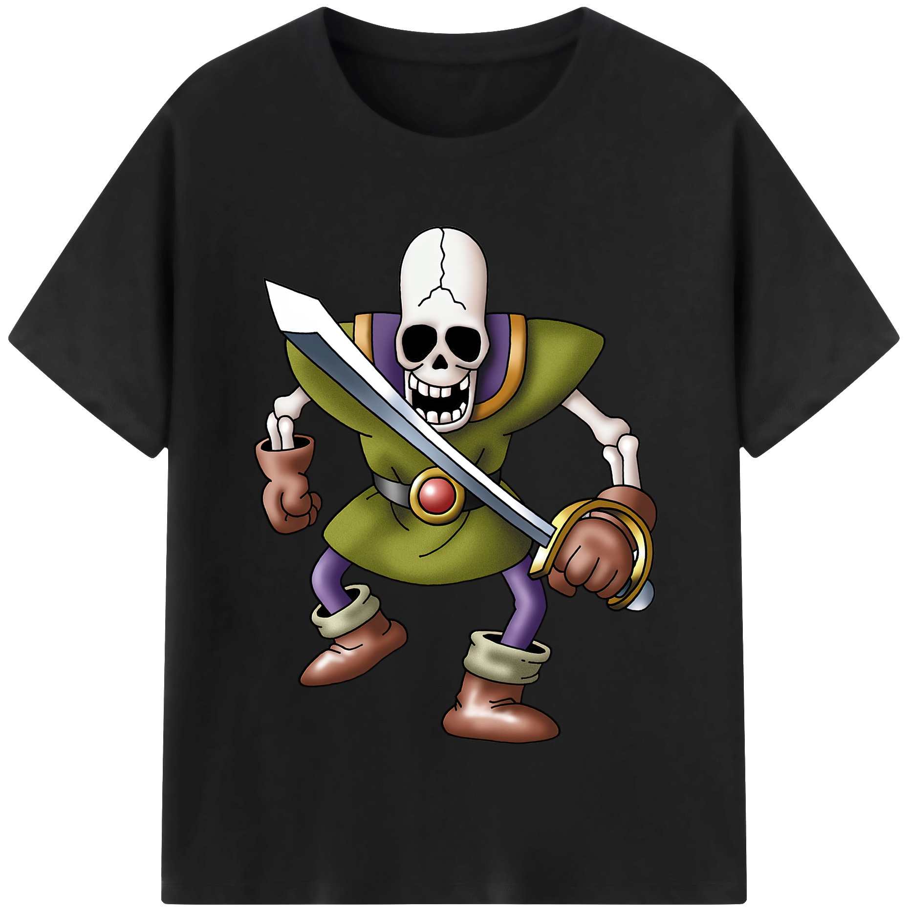 （画像用） ドラゴンクエスト Doragon Kuesuto Dragon Quest 綿100％半袖Tシャツ（フロントプリント）