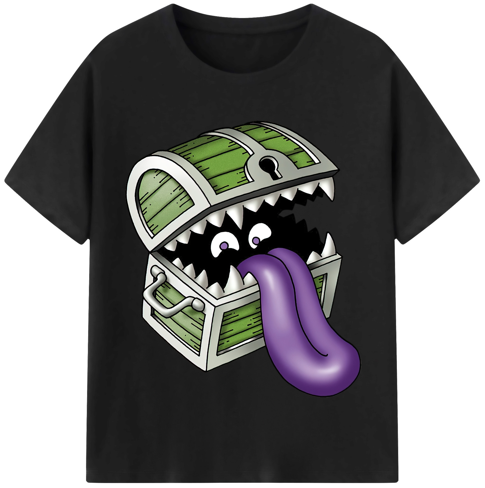 （画像用） ドラゴンクエスト Doragon Kuesuto Dragon Quest 綿100％半袖Tシャツ（フロントプリント）