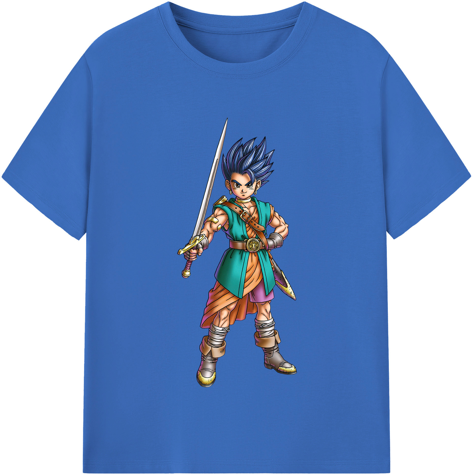 （画像用） ドラゴンクエスト Doragon Kuesuto Dragon Quest 綿100％半袖Tシャツ（フロントプリント）