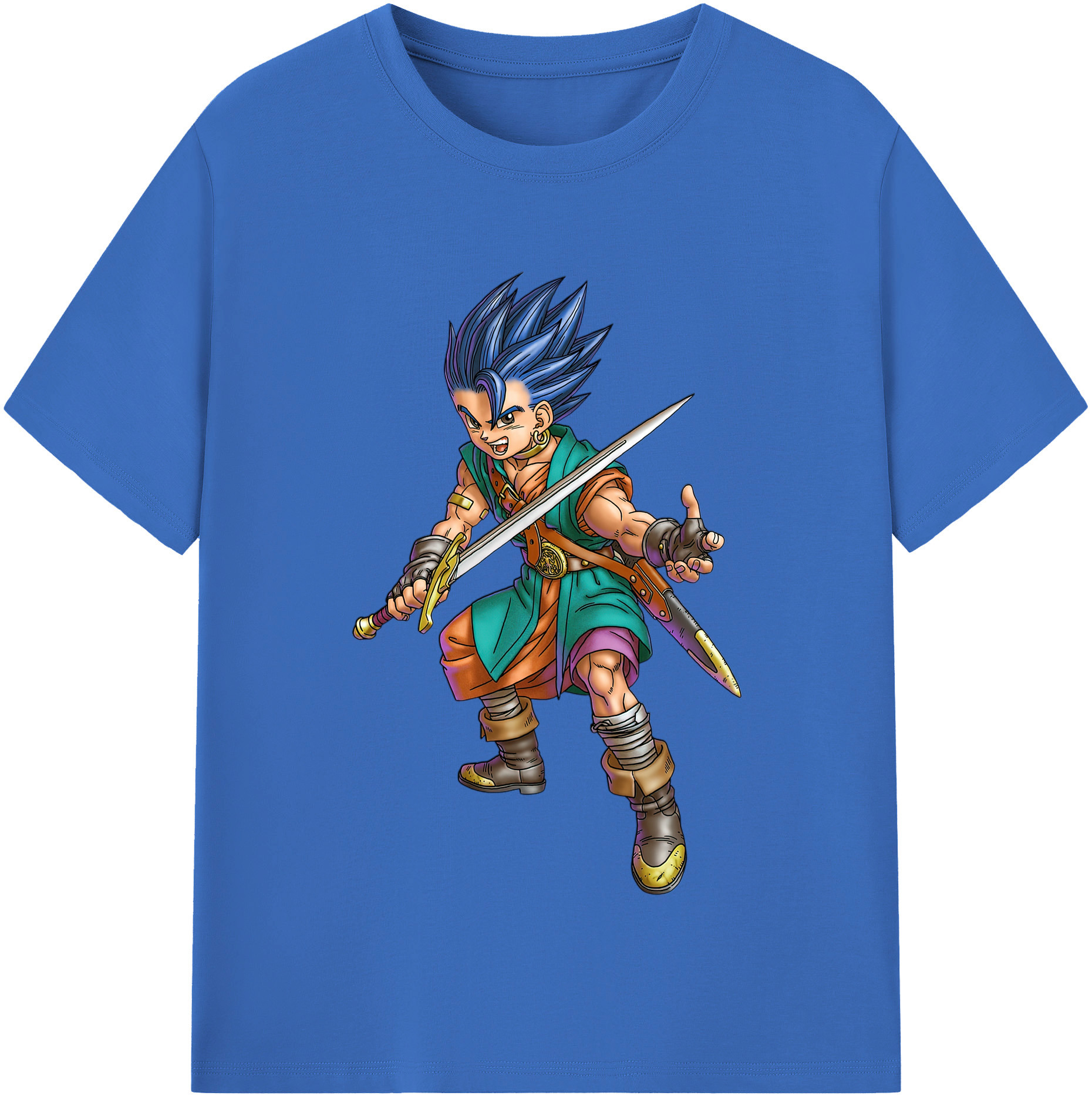 （画像用） ドラゴンクエスト Doragon Kuesuto Dragon Quest 綿100％半袖Tシャツ（フロントプリント）