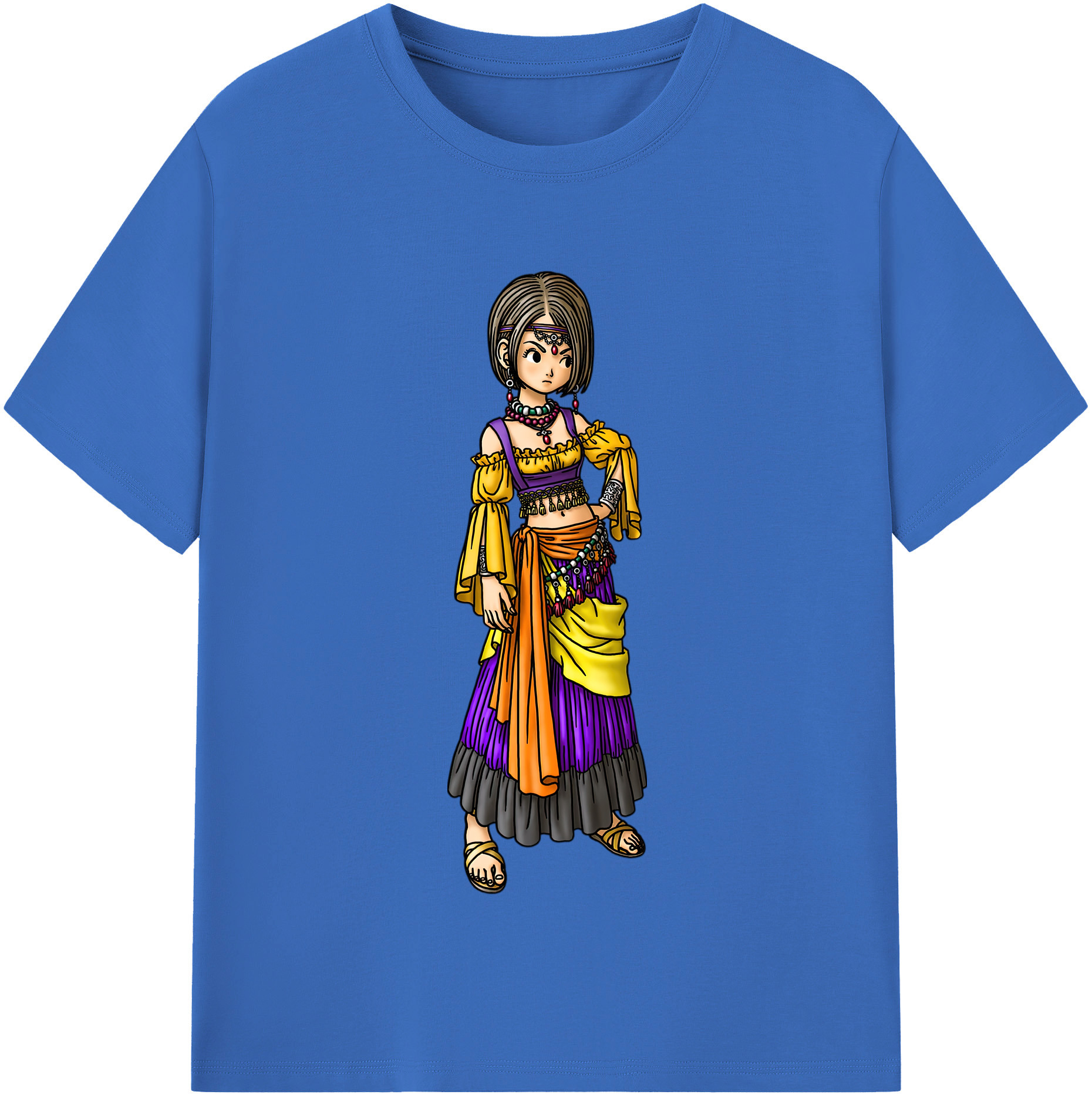 （画像用） ドラゴンクエスト Doragon Kuesuto Dragon Quest 綿100％半袖Tシャツ（フロントプリント）
