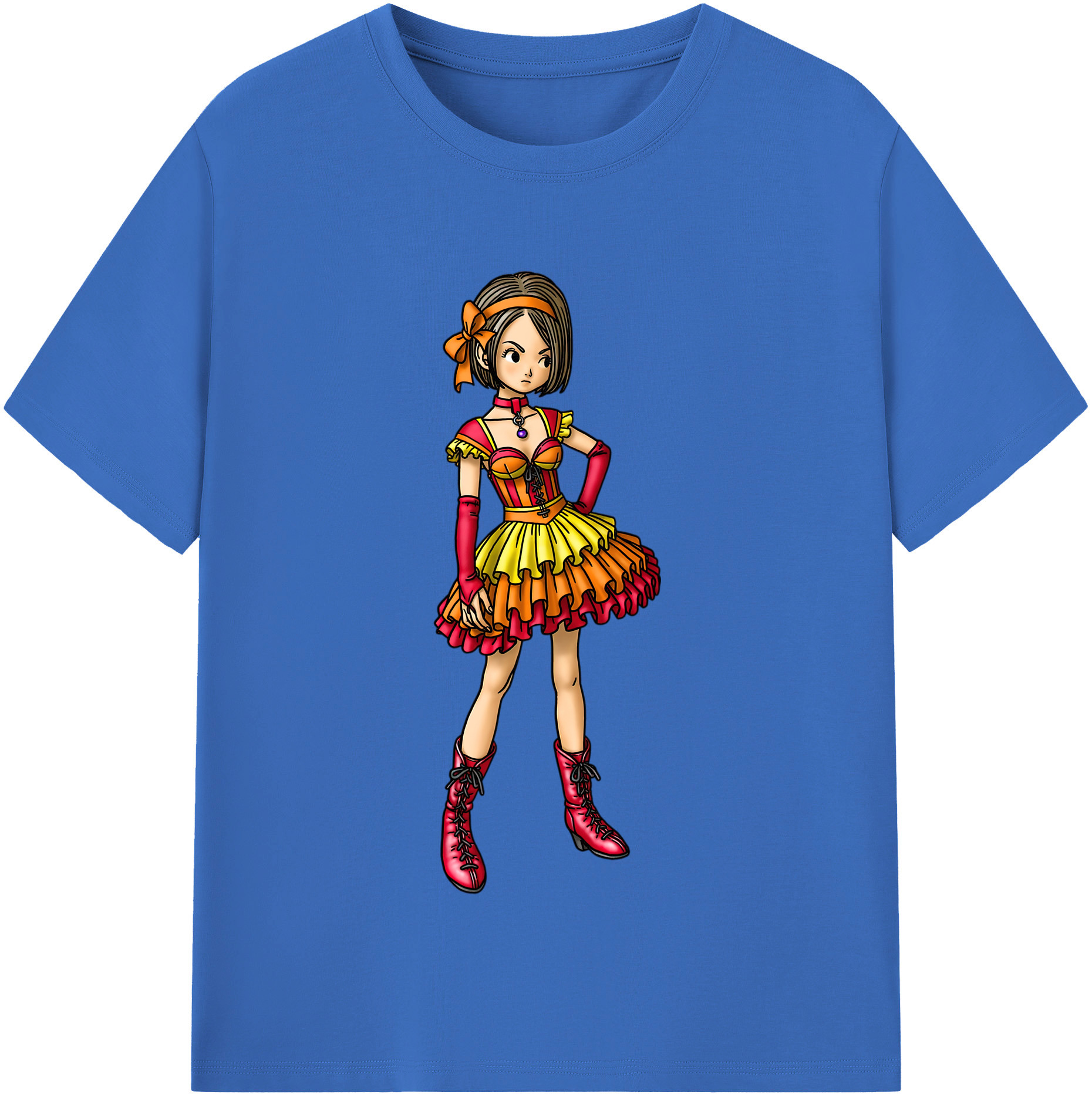 （画像用） ドラゴンクエスト Doragon Kuesuto Dragon Quest 綿100％半袖Tシャツ（フロントプリント）