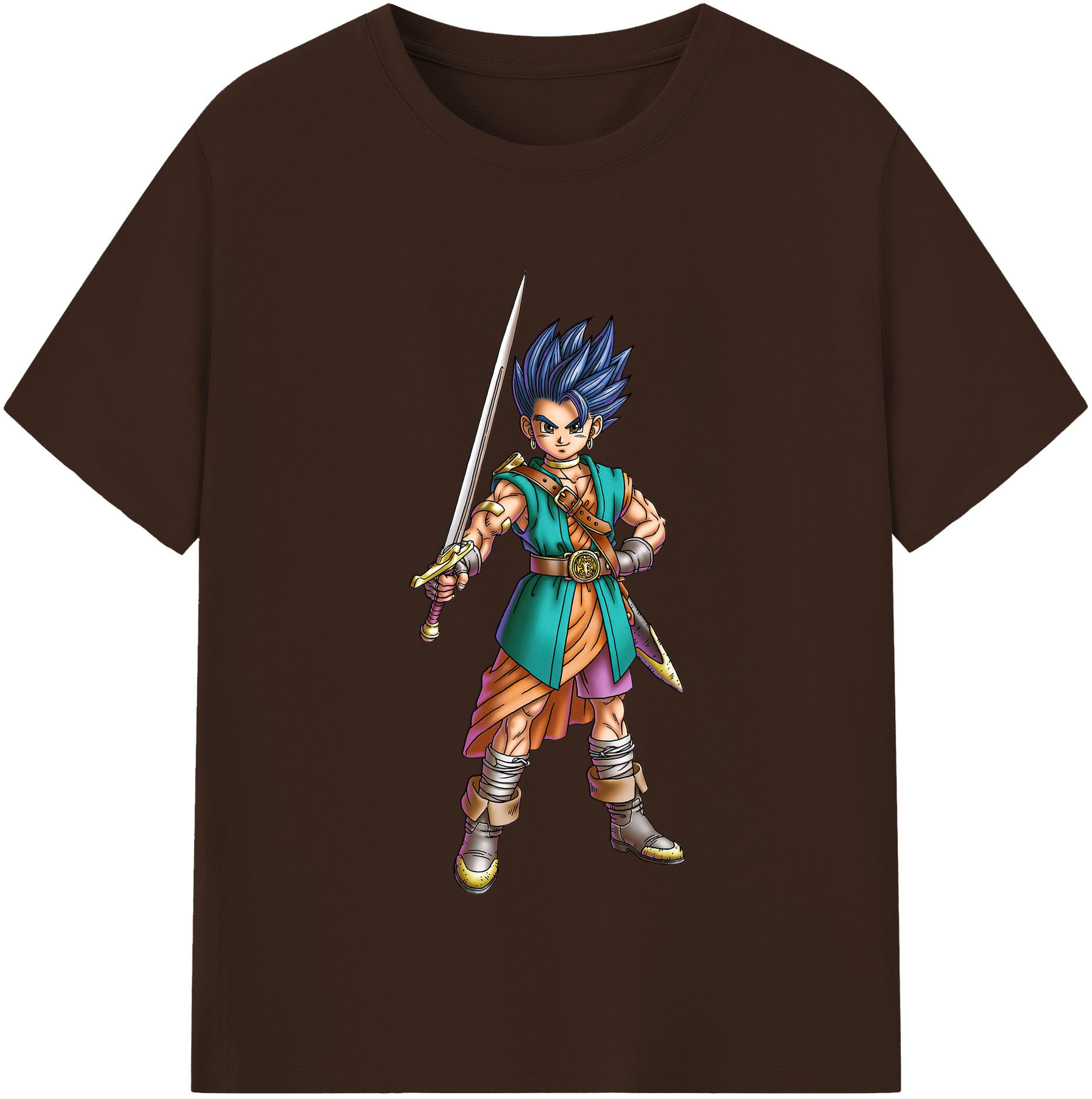 （画像用） ドラゴンクエスト Doragon Kuesuto Dragon Quest 綿100％半袖Tシャツ（フロントプリント）