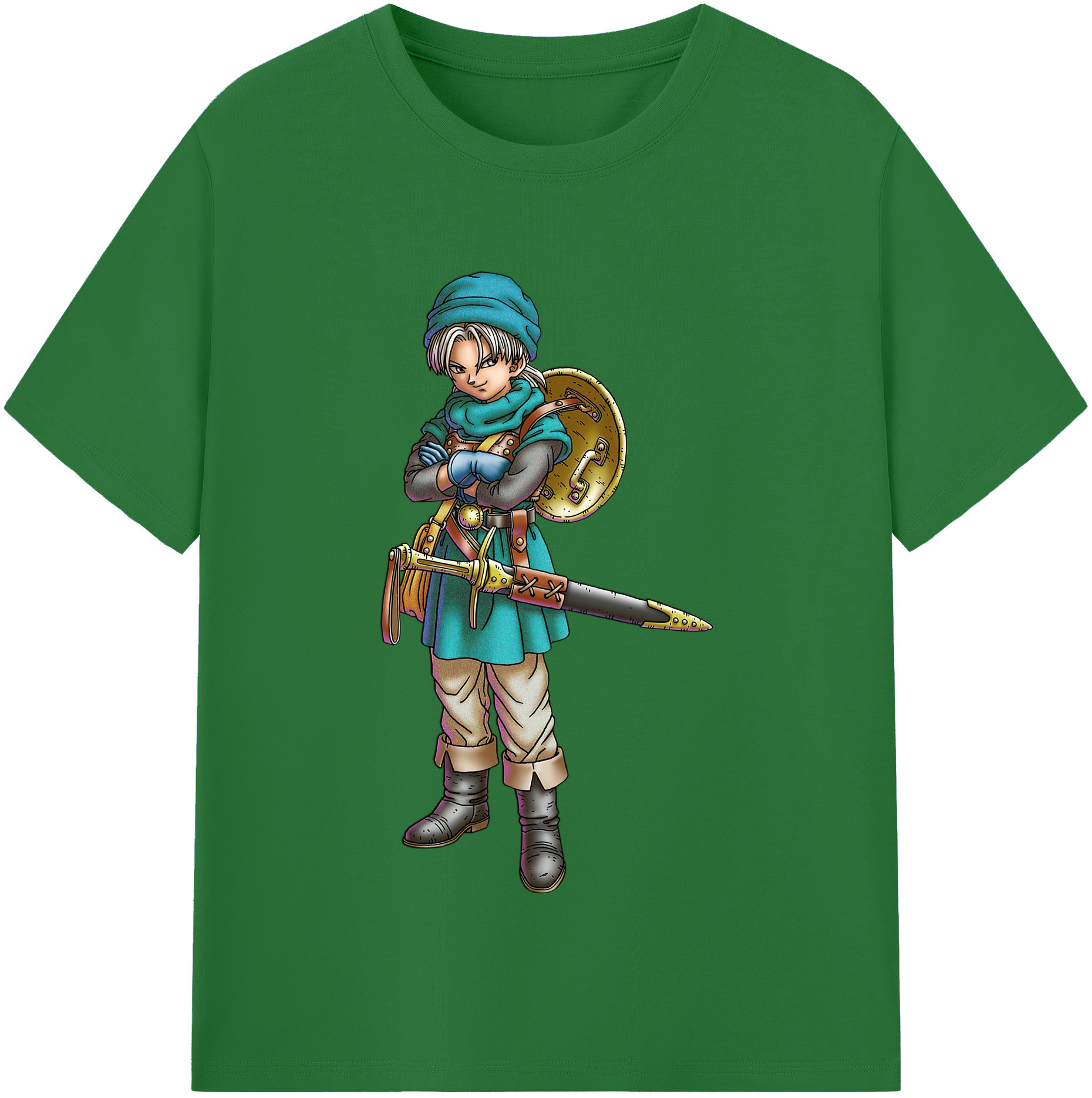 （画像用） ドラゴンクエスト Doragon Kuesuto Dragon Quest 綿100％半袖Tシャツ（フロントプリント）