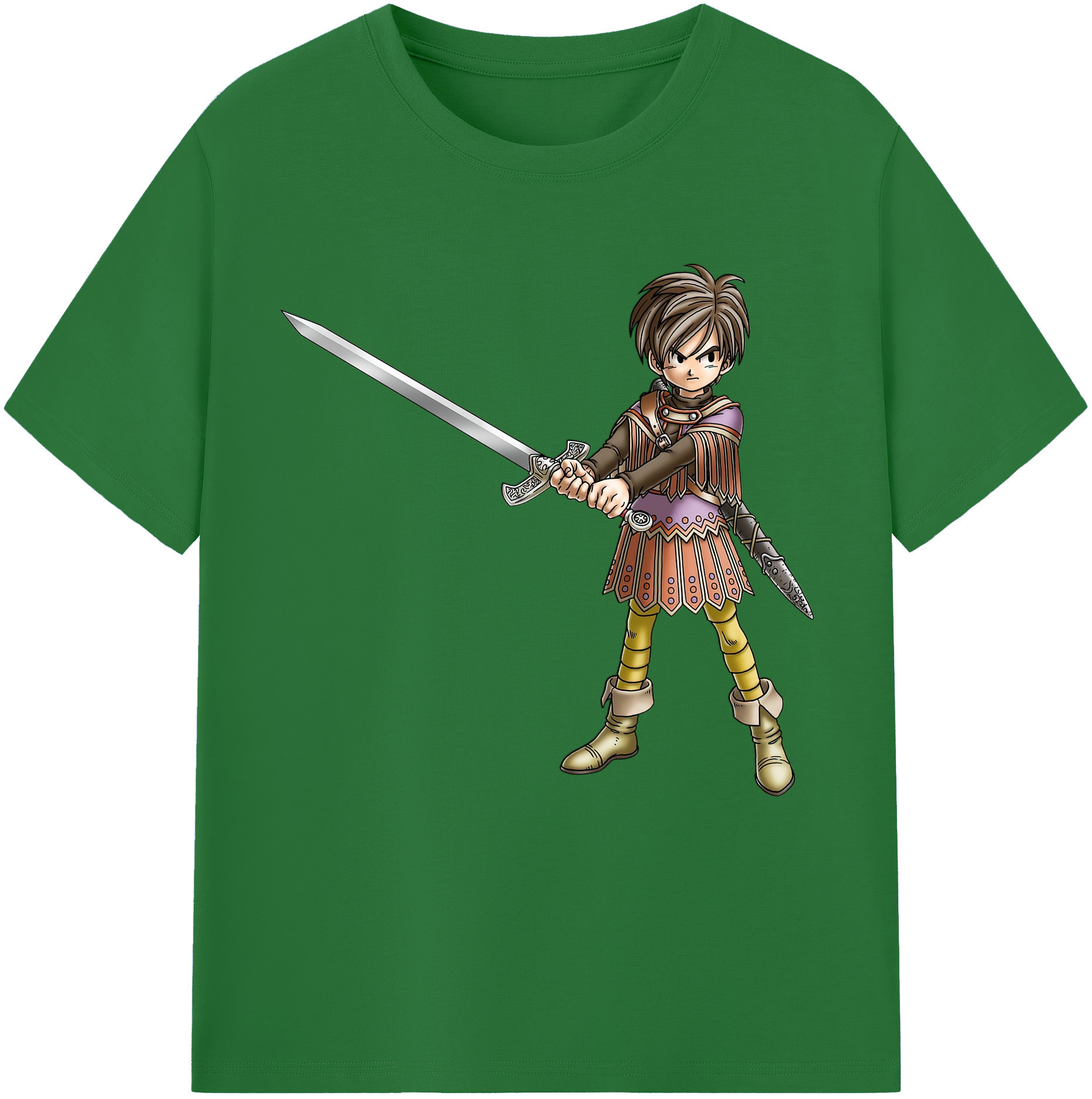 （画像用） ドラゴンクエスト Doragon Kuesuto Dragon Quest 綿100％半袖Tシャツ（フロントプリント）