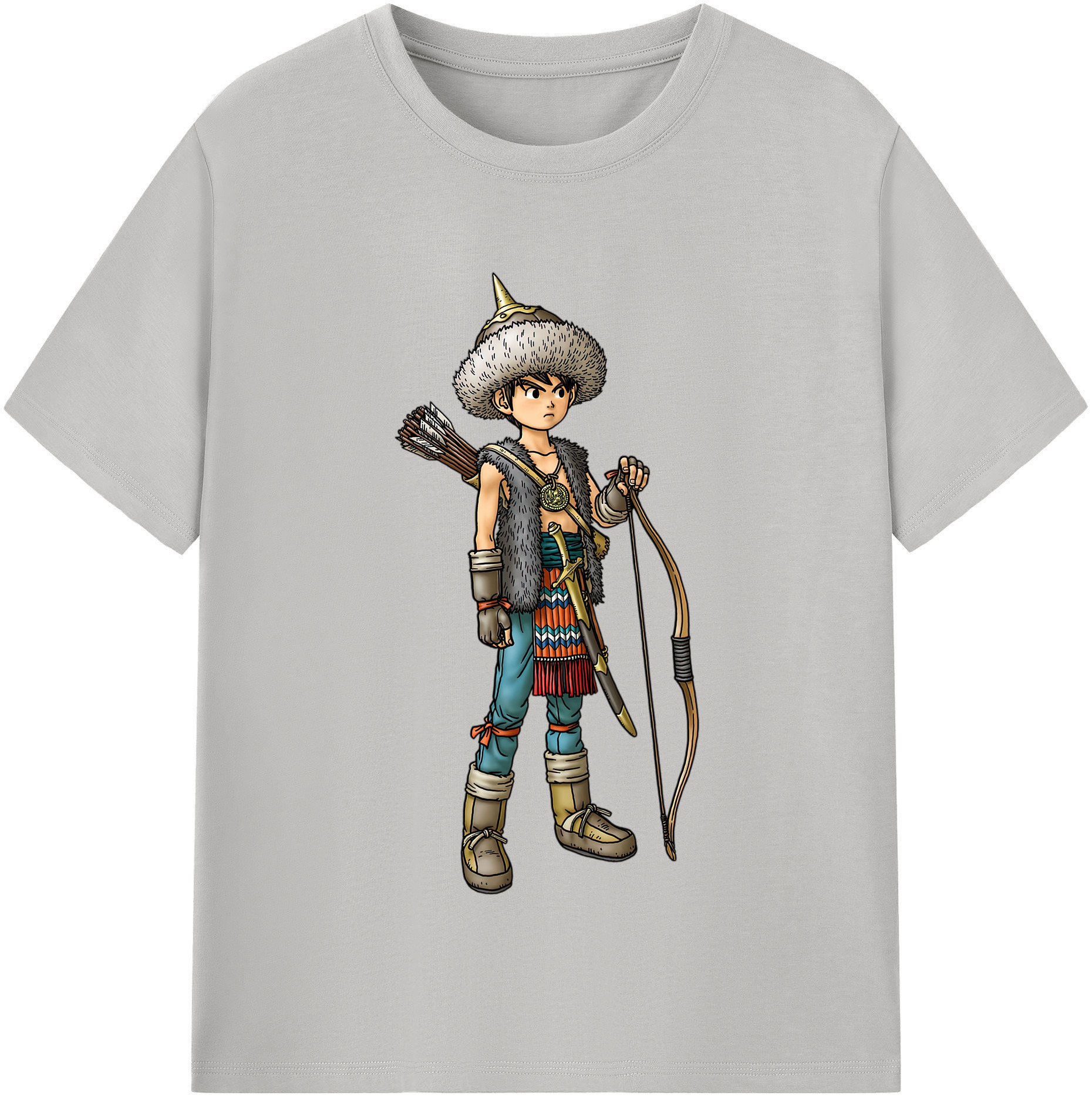 （画像用） ドラゴンクエスト Doragon Kuesuto Dragon Quest 綿100％半袖Tシャツ（フロントプリント）