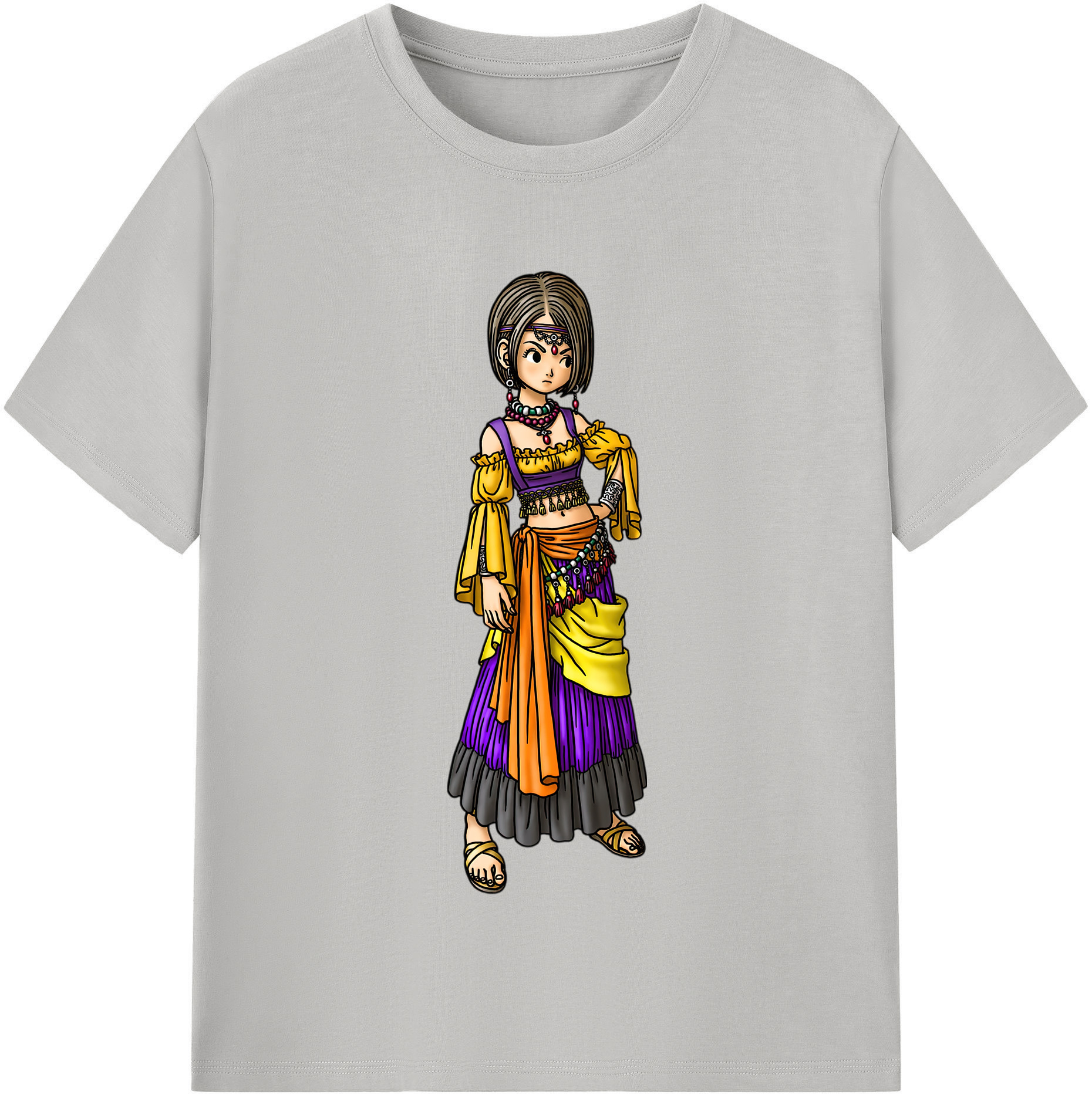 （画像用） ドラゴンクエスト Doragon Kuesuto Dragon Quest 綿100％半袖Tシャツ（フロントプリント）