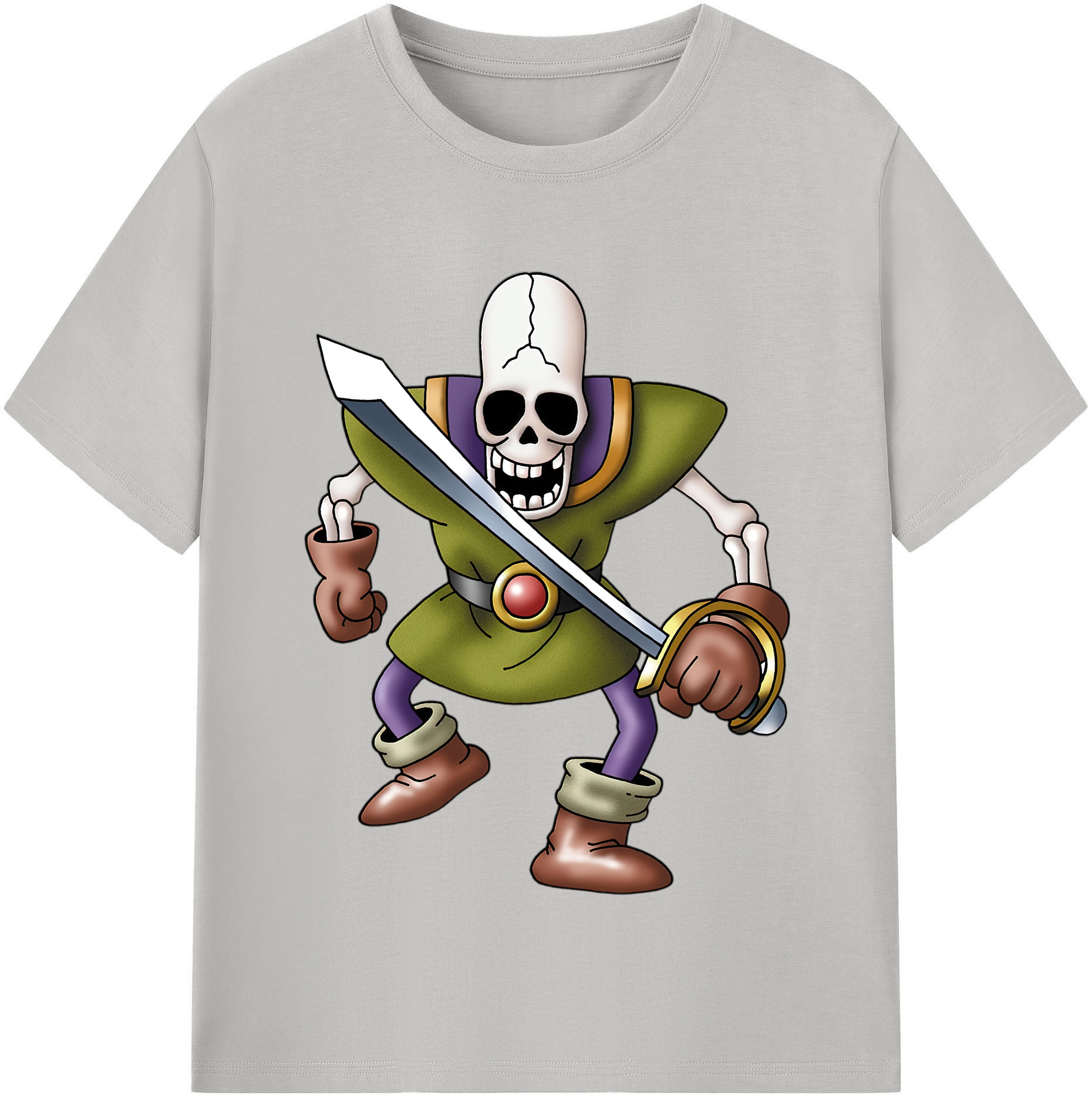 （画像用） ドラゴンクエスト Doragon Kuesuto Dragon Quest 綿100％半袖Tシャツ（フロントプリント）