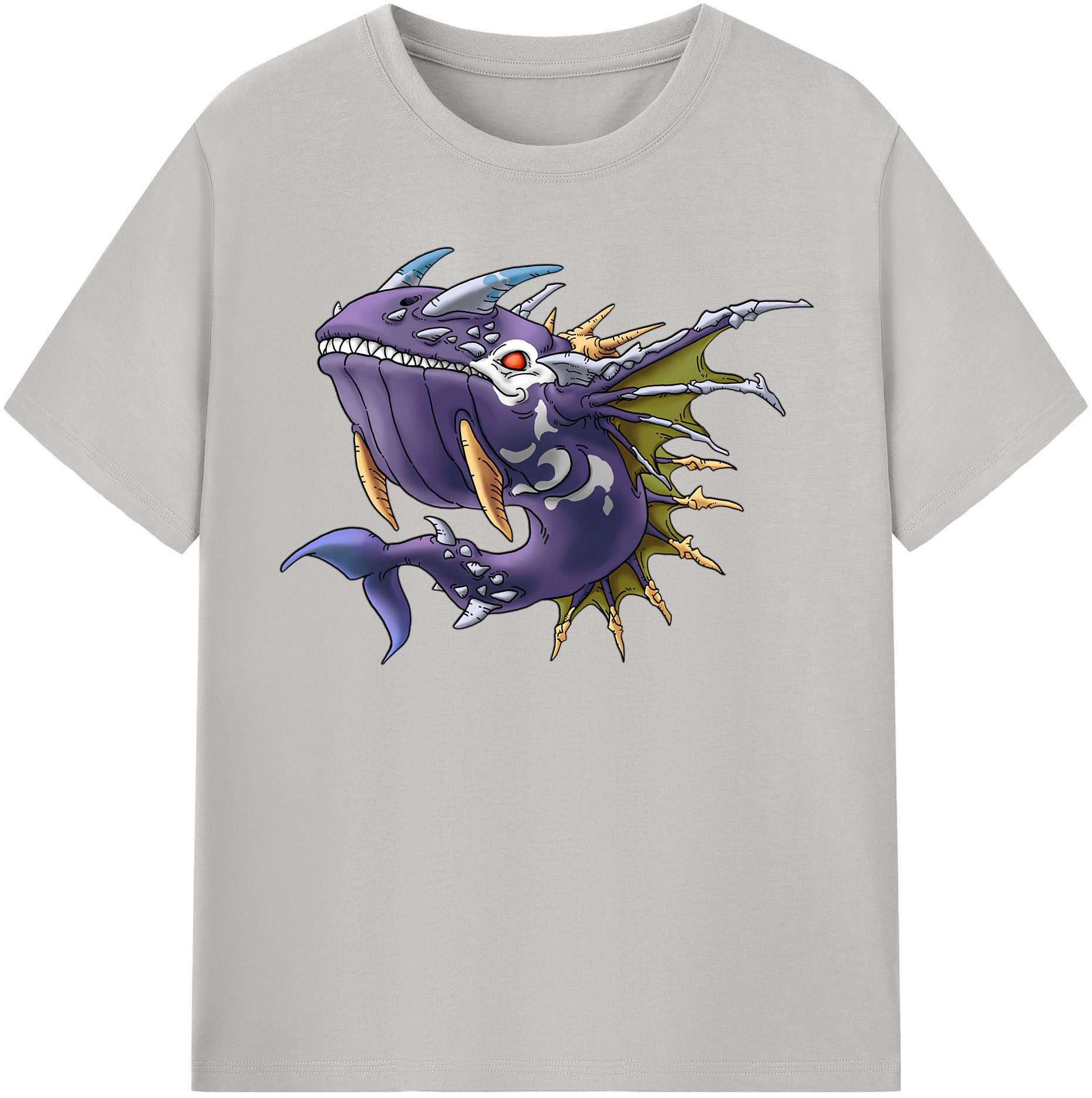 （画像用） ドラゴンクエスト Doragon Kuesuto Dragon Quest 綿100％半袖Tシャツ（フロントプリント）