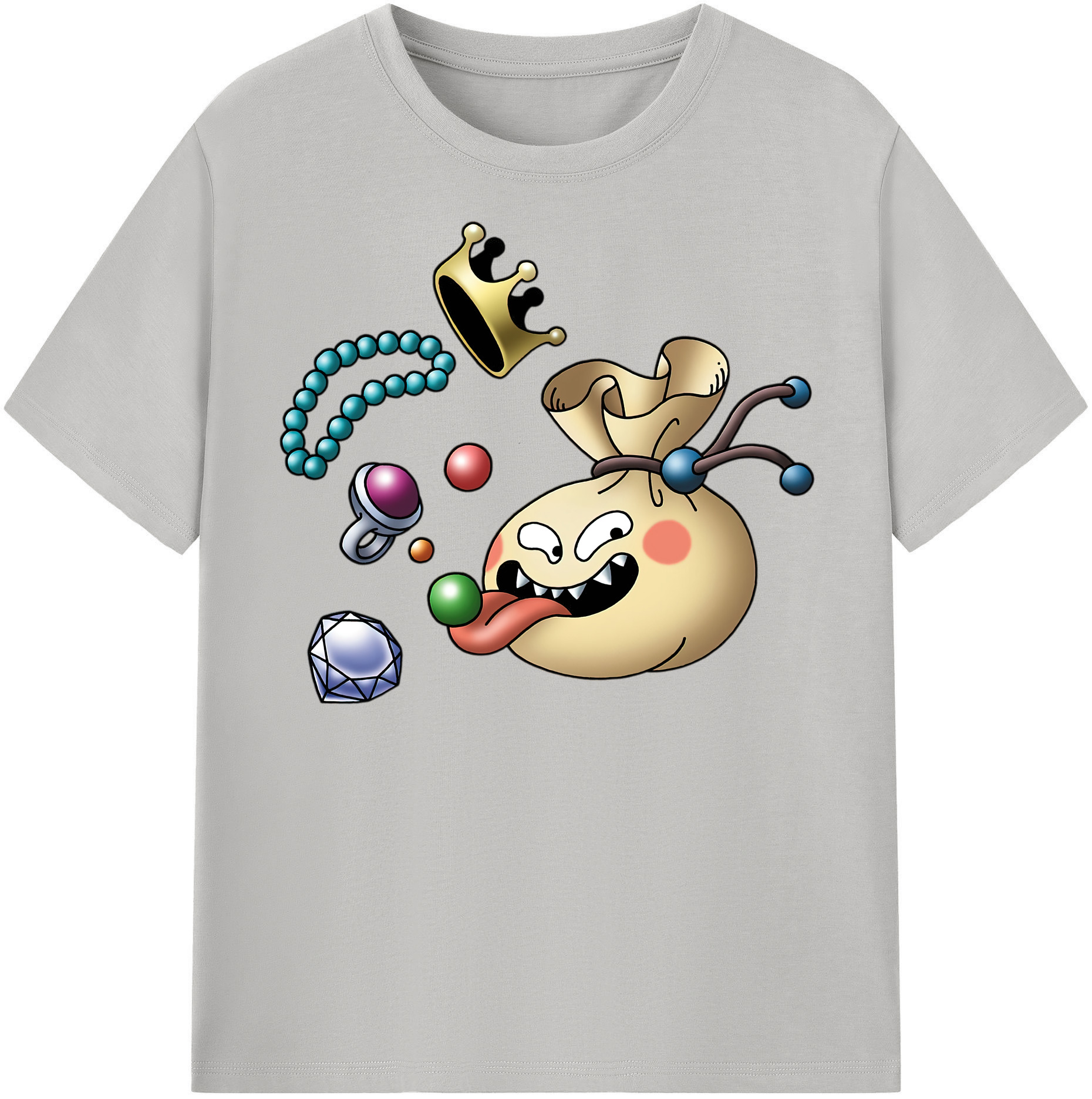 （画像用） ドラゴンクエスト Doragon Kuesuto Dragon Quest 綿100％半袖Tシャツ（フロントプリント）