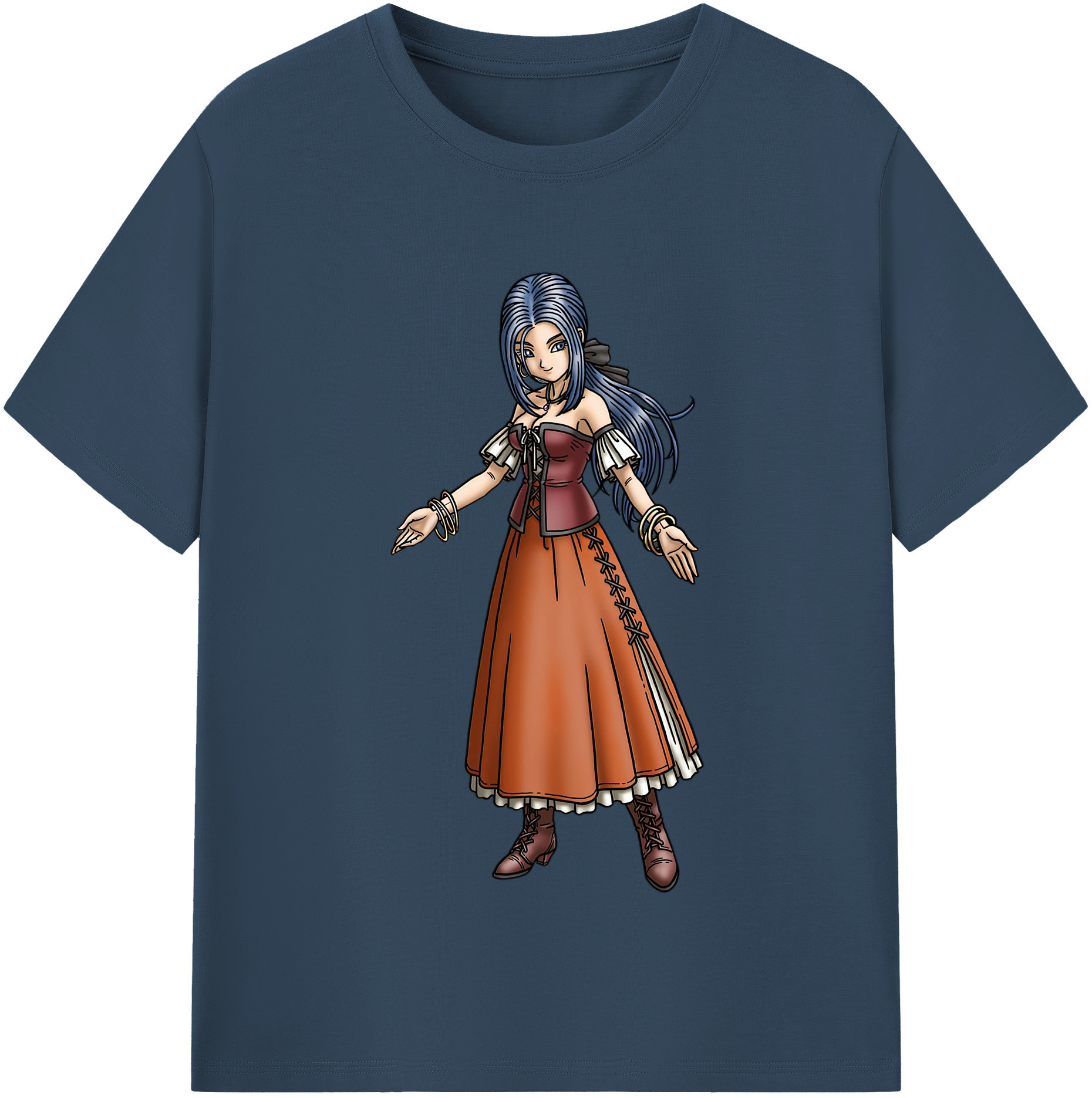（画像用） ドラゴンクエスト Doragon Kuesuto Dragon Quest 綿100％半袖Tシャツ（フロントプリント）