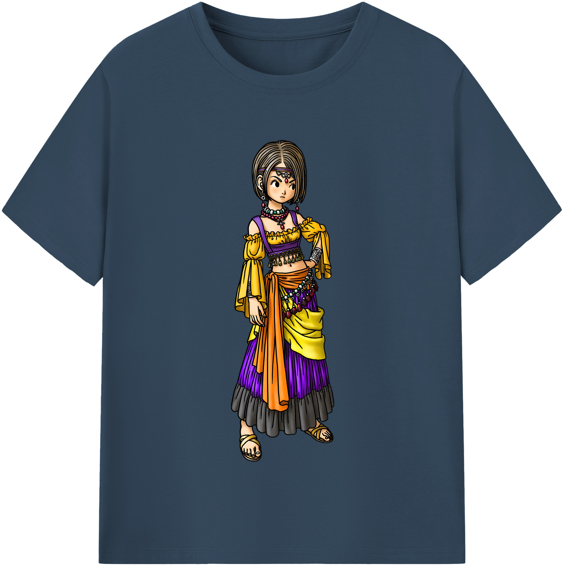 （画像用） ドラゴンクエスト Doragon Kuesuto Dragon Quest 綿100％半袖Tシャツ（フロントプリント）