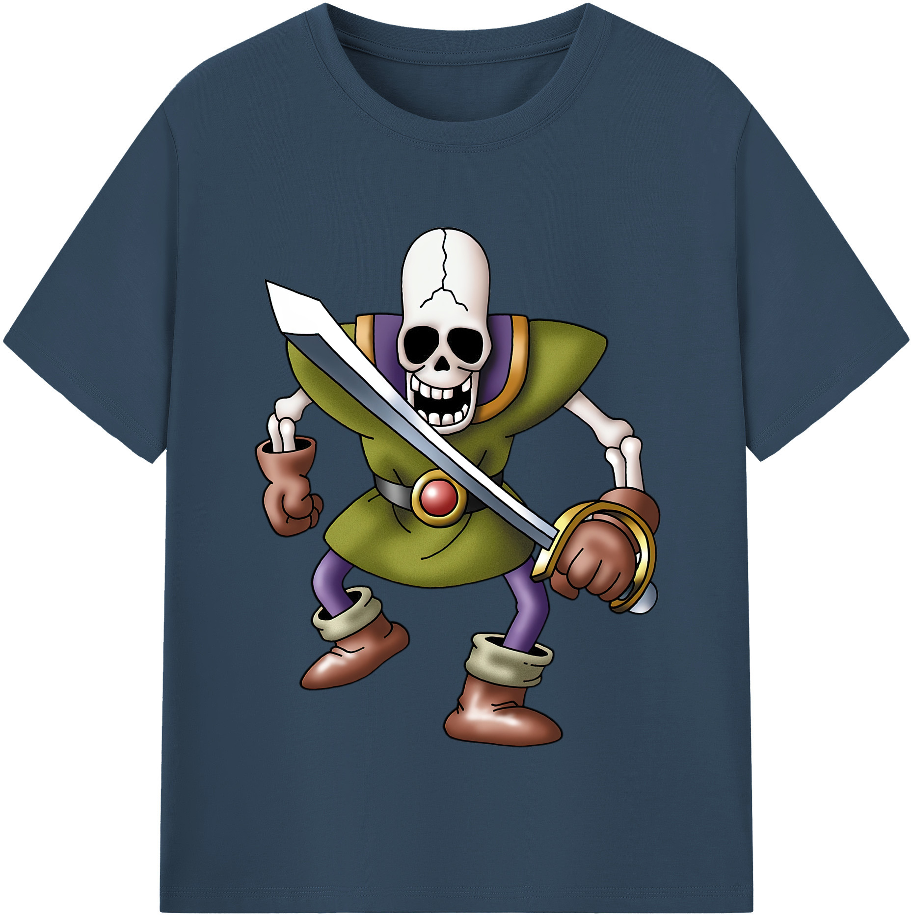 （画像用） ドラゴンクエスト Doragon Kuesuto Dragon Quest 綿100％半袖Tシャツ（フロントプリント）