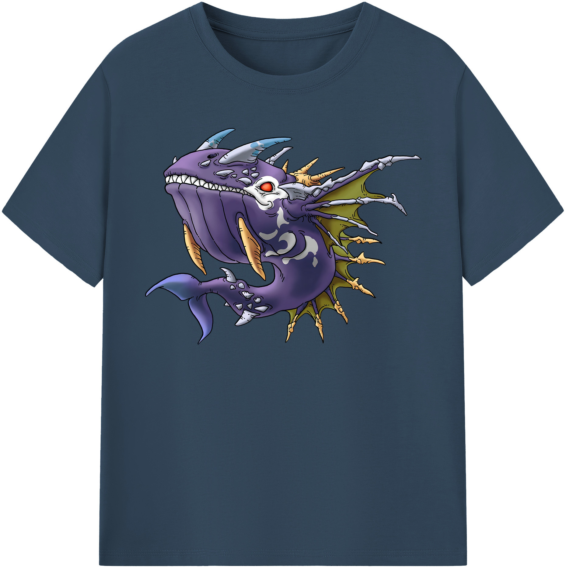（画像用） ドラゴンクエスト Doragon Kuesuto Dragon Quest 綿100％半袖Tシャツ（フロントプリント）