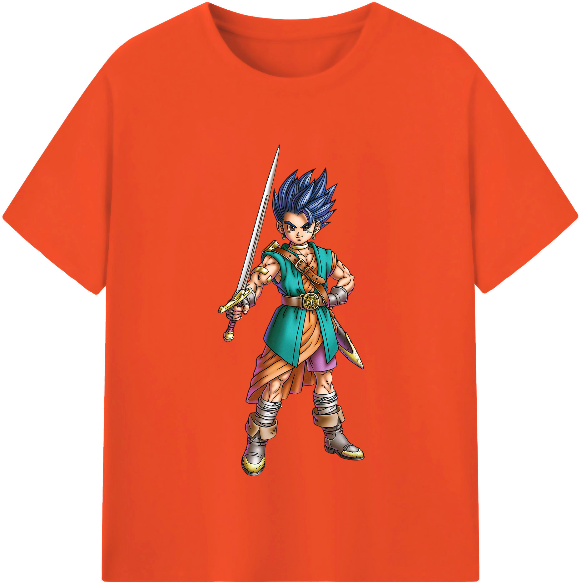 （画像用） ドラゴンクエスト Doragon Kuesuto Dragon Quest 綿100％半袖Tシャツ（フロントプリント）