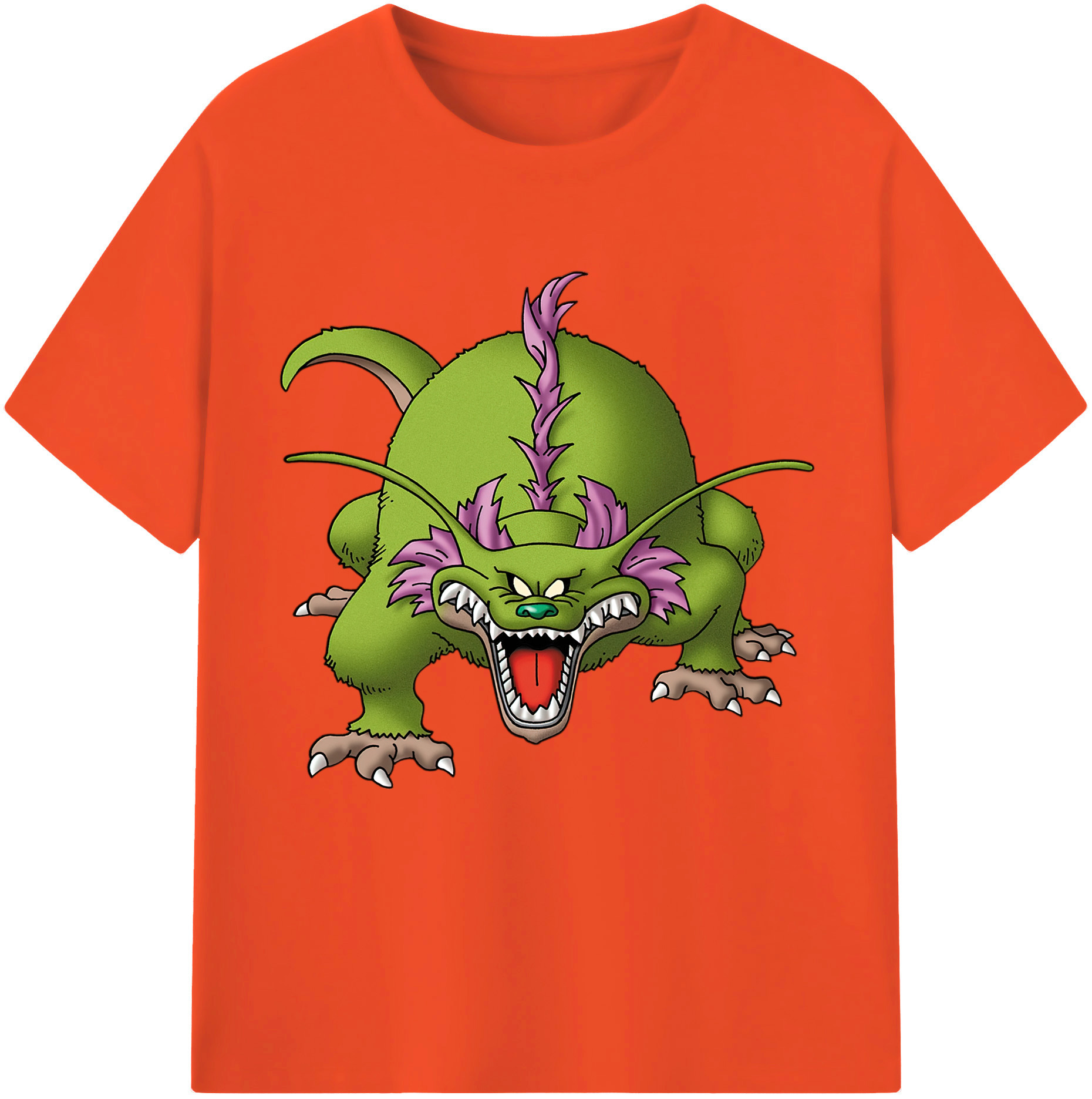 （画像用） ドラゴンクエスト Doragon Kuesuto Dragon Quest 綿100％半袖Tシャツ（フロントプリント）