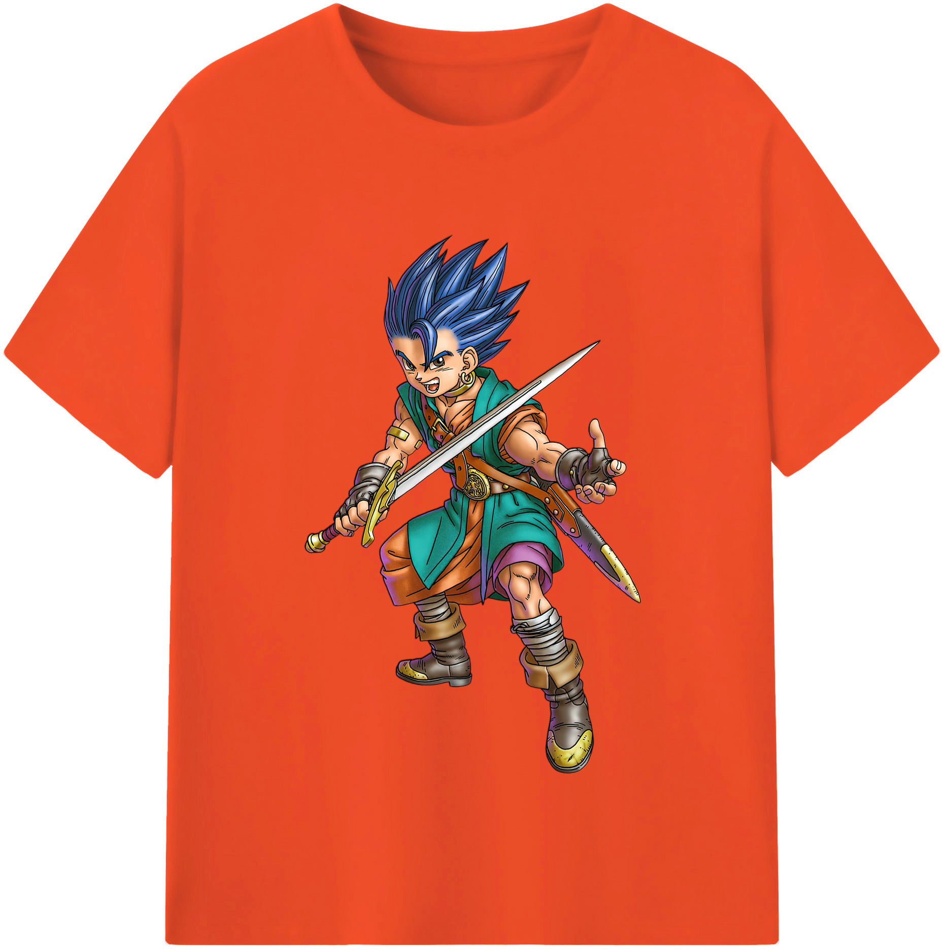 （画像用） ドラゴンクエスト Doragon Kuesuto Dragon Quest 綿100％半袖Tシャツ（フロントプリント）