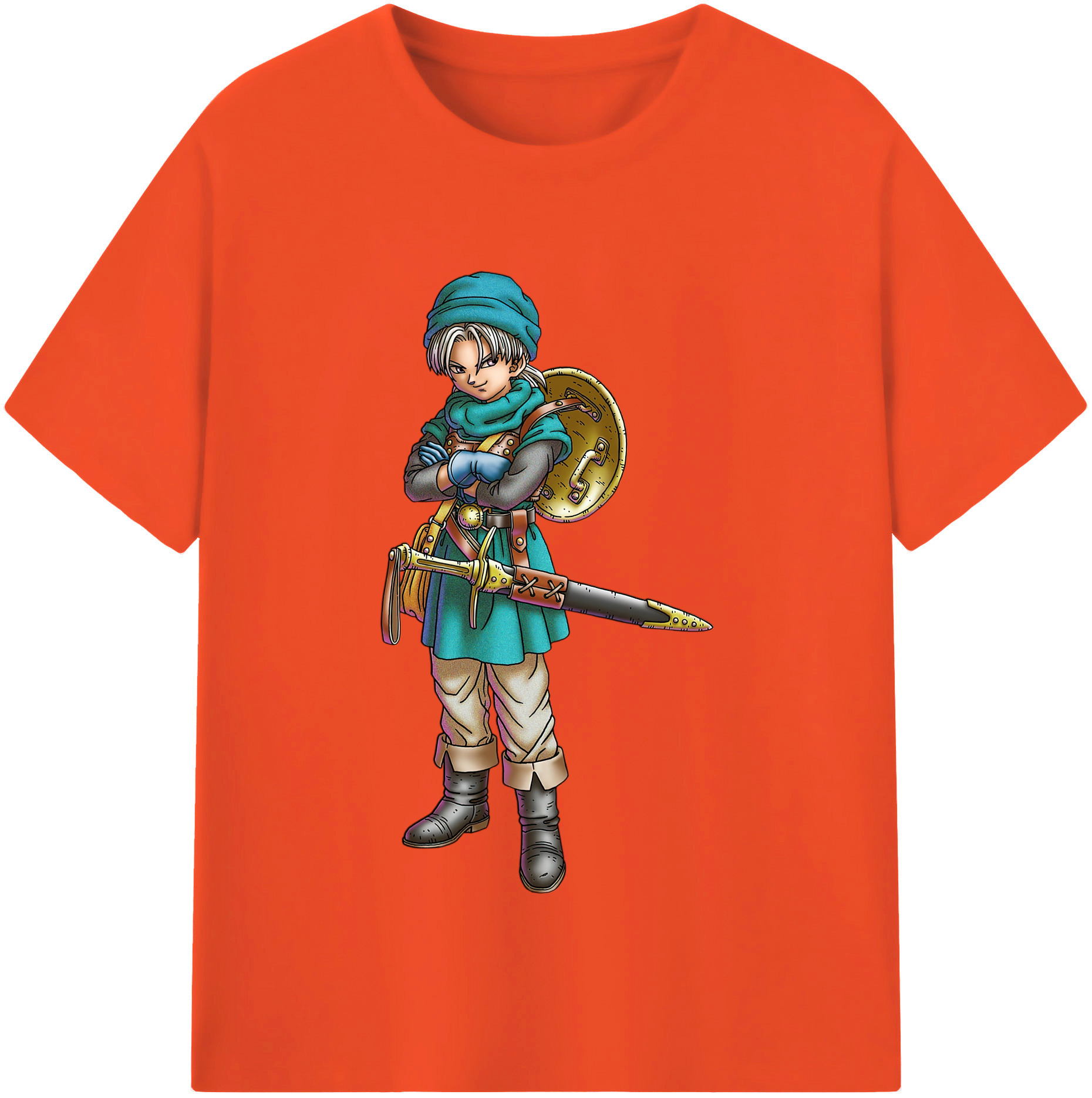 （画像用） ドラゴンクエスト Doragon Kuesuto Dragon Quest 綿100％半袖Tシャツ（フロントプリント）