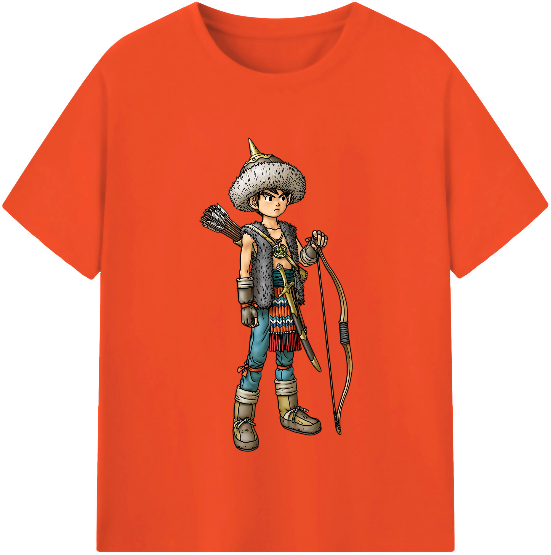 （画像用） ドラゴンクエスト Doragon Kuesuto Dragon Quest 綿100％半袖Tシャツ（フロントプリント）