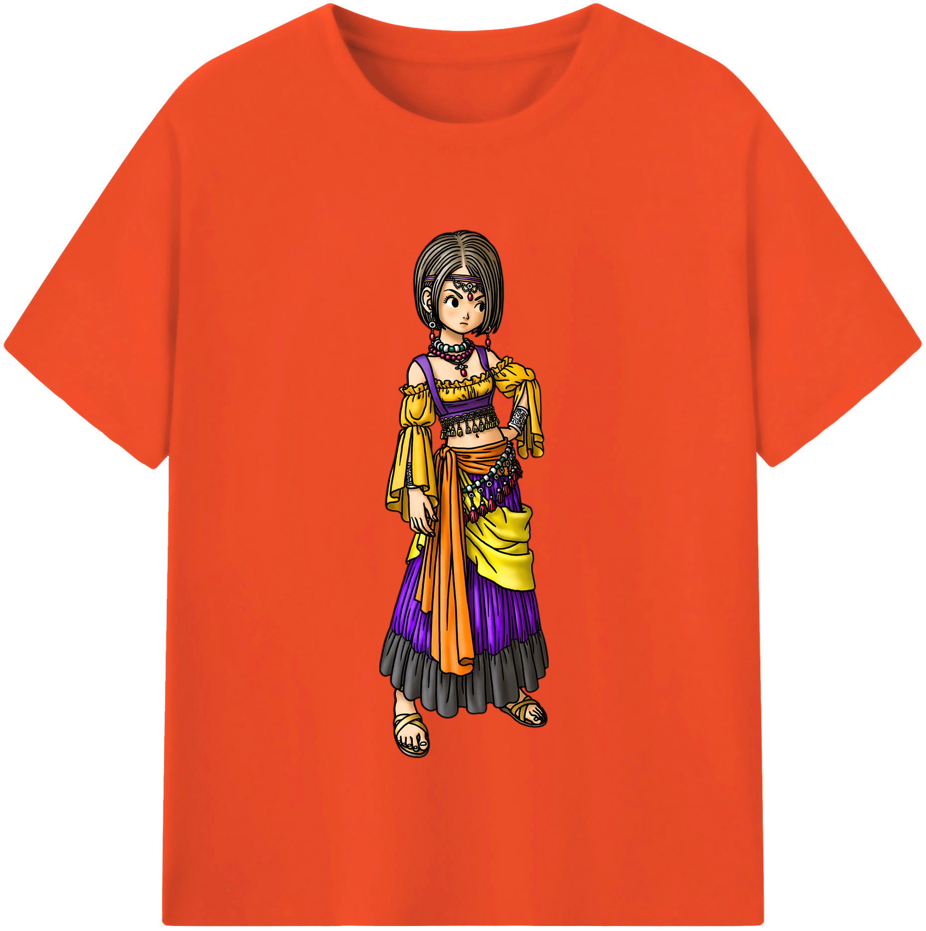 （画像用） ドラゴンクエスト Doragon Kuesuto Dragon Quest 綿100％半袖Tシャツ（フロントプリント）