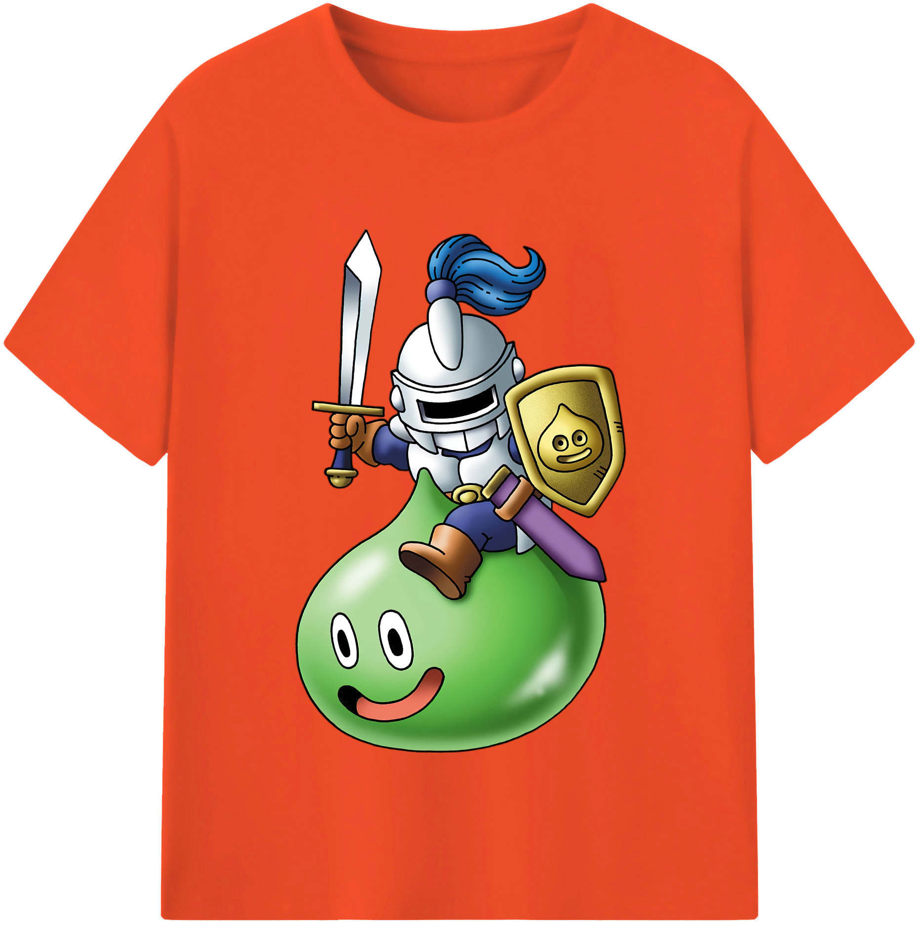（画像用） ドラゴンクエスト Doragon Kuesuto Dragon Quest 綿100％半袖Tシャツ（フロントプリント）