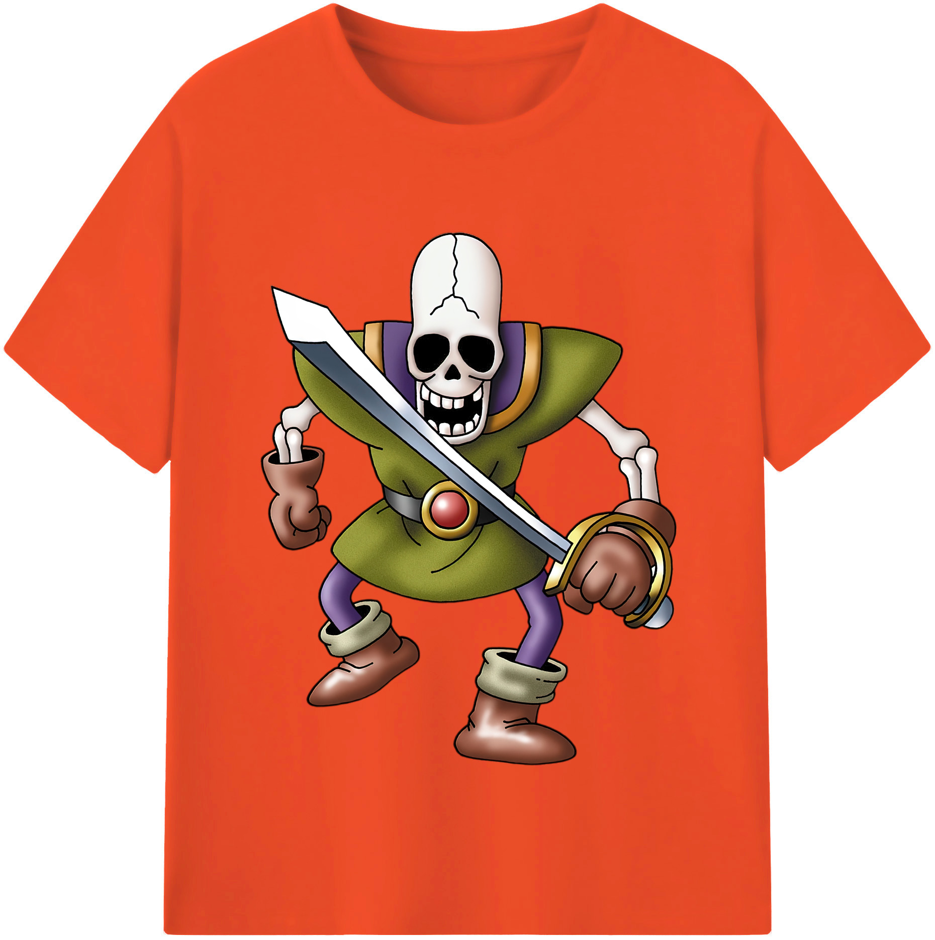 （画像用） ドラゴンクエスト Doragon Kuesuto Dragon Quest 綿100％半袖Tシャツ（フロントプリント）