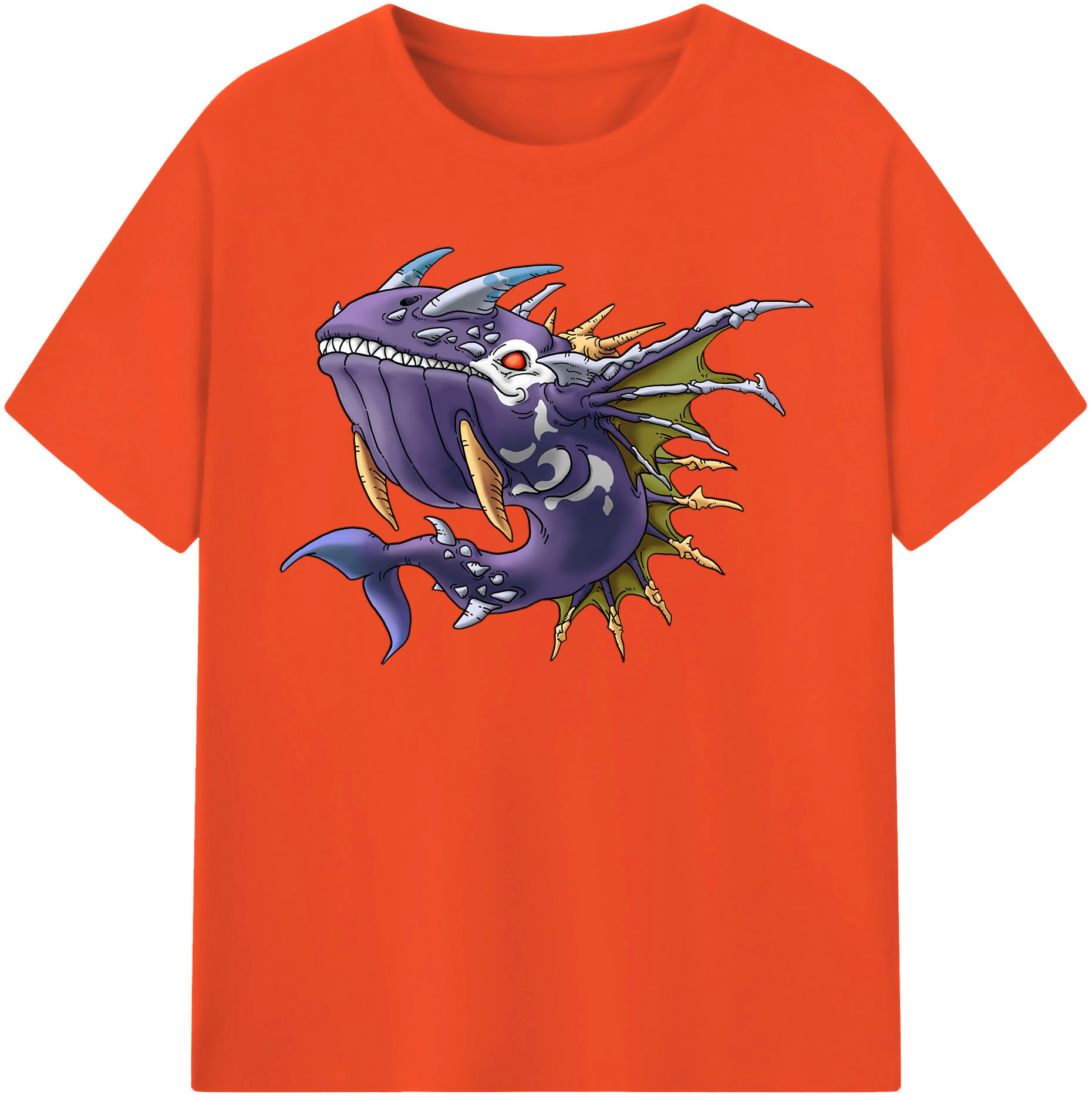 （画像用） ドラゴンクエスト Doragon Kuesuto Dragon Quest 綿100％半袖Tシャツ（フロントプリント）