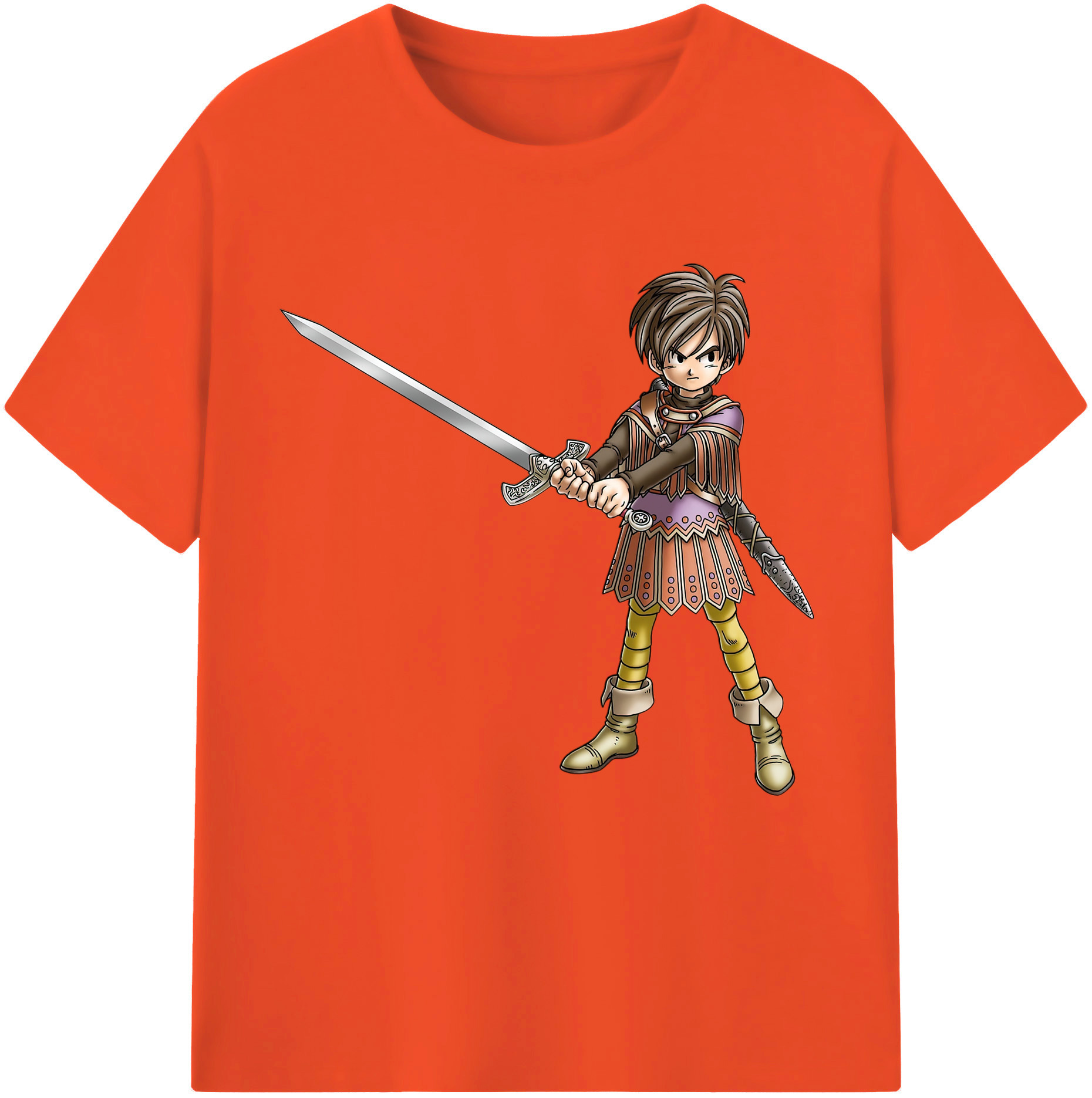 （画像用） ドラゴンクエスト Doragon Kuesuto Dragon Quest 綿100％半袖Tシャツ（フロントプリント）