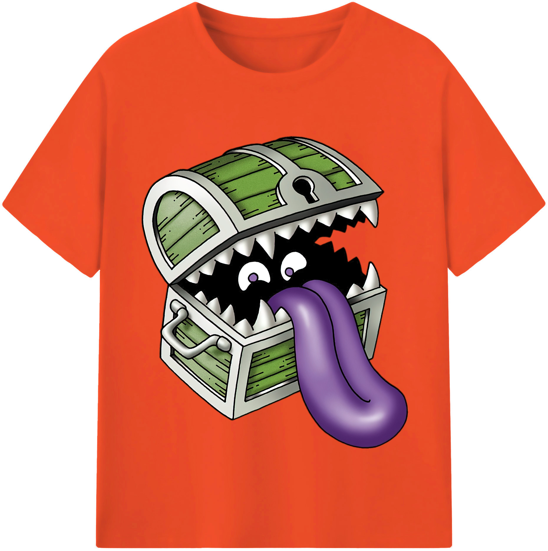 （画像用） ドラゴンクエスト Doragon Kuesuto Dragon Quest 綿100％半袖Tシャツ（フロントプリント）