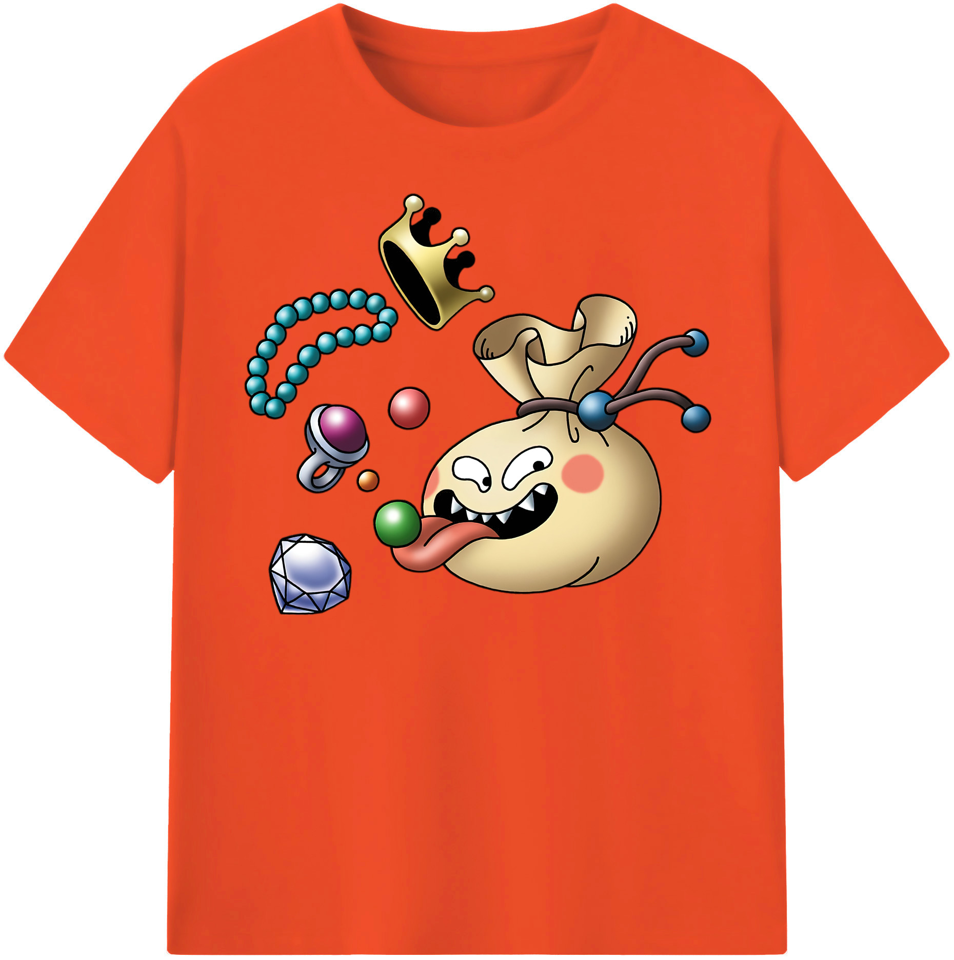 （画像用） ドラゴンクエスト Doragon Kuesuto Dragon Quest 綿100％半袖Tシャツ（フロントプリント）