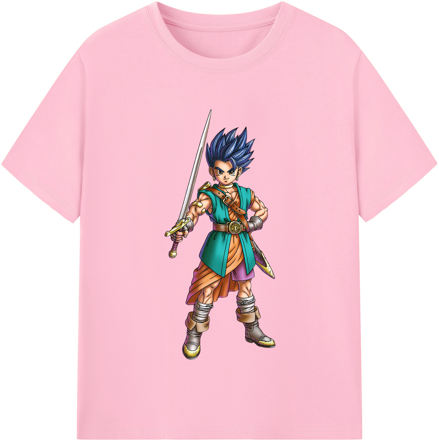 （画像用） ドラゴンクエスト Doragon Kuesuto Dragon Quest 綿100％半袖Tシャツ（フロントプリント）