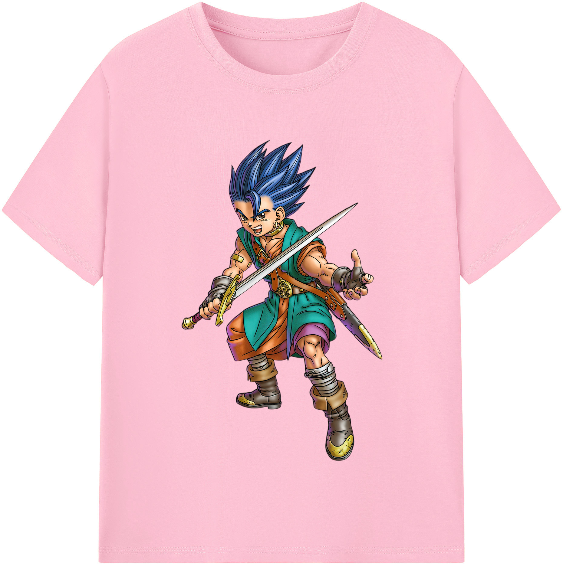 （画像用） ドラゴンクエスト Doragon Kuesuto Dragon Quest 綿100％半袖Tシャツ（フロントプリント）