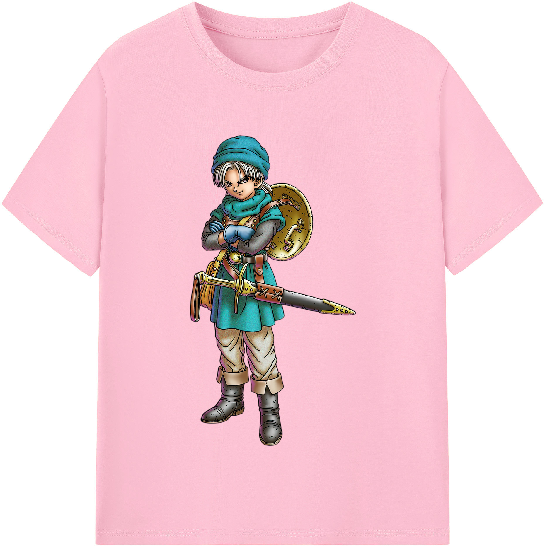 （画像用） ドラゴンクエスト Doragon Kuesuto Dragon Quest 綿100％半袖Tシャツ（フロントプリント）