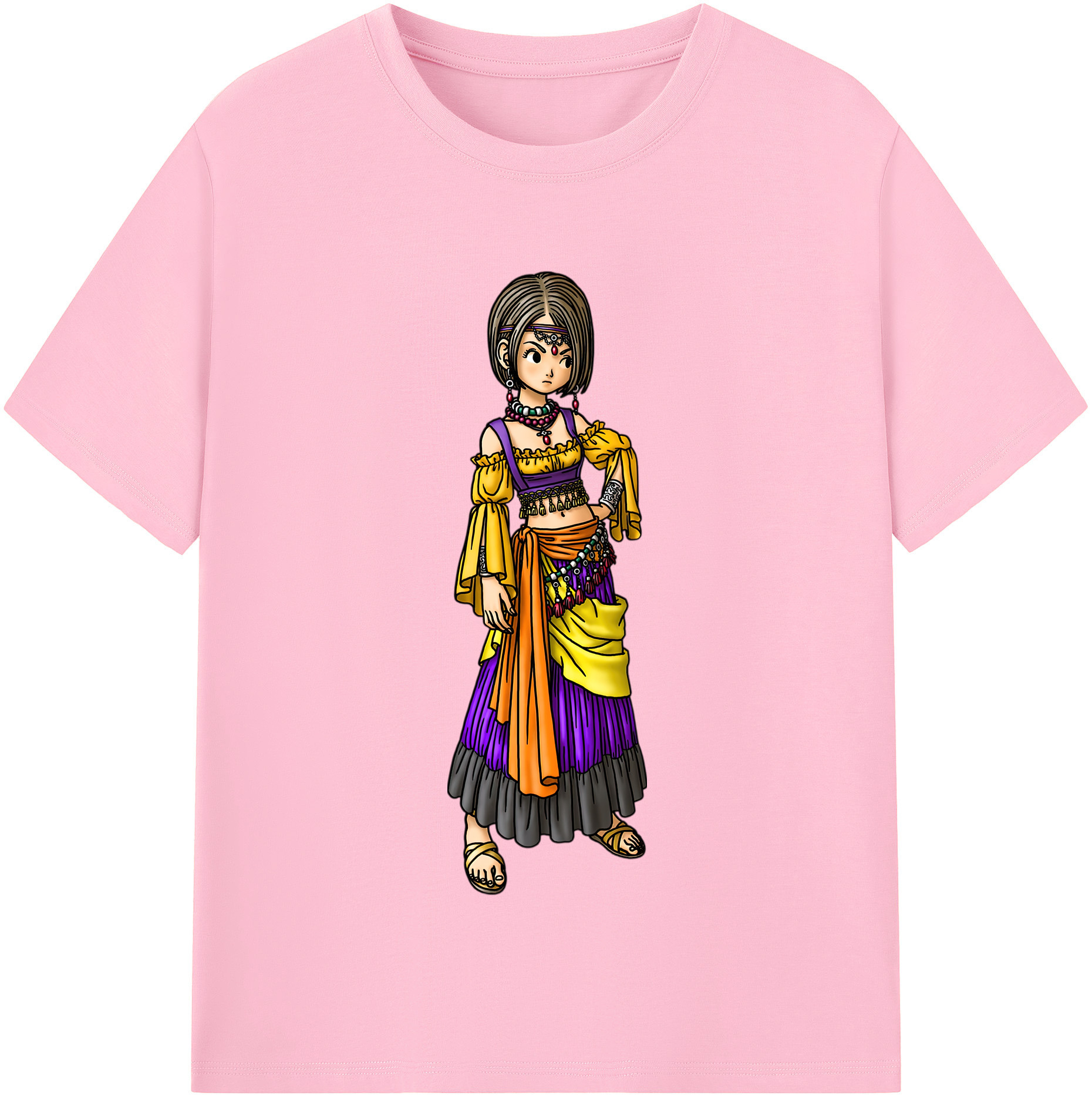 （画像用） ドラゴンクエスト Doragon Kuesuto Dragon Quest 綿100％半袖Tシャツ（フロントプリント）
