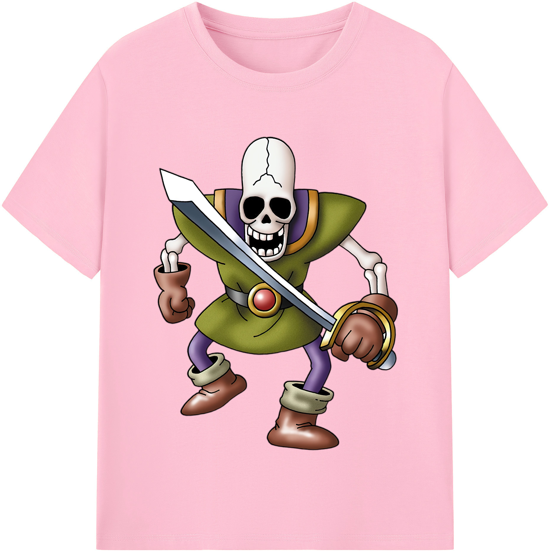 （画像用） ドラゴンクエスト Doragon Kuesuto Dragon Quest 綿100％半袖Tシャツ（フロントプリント）