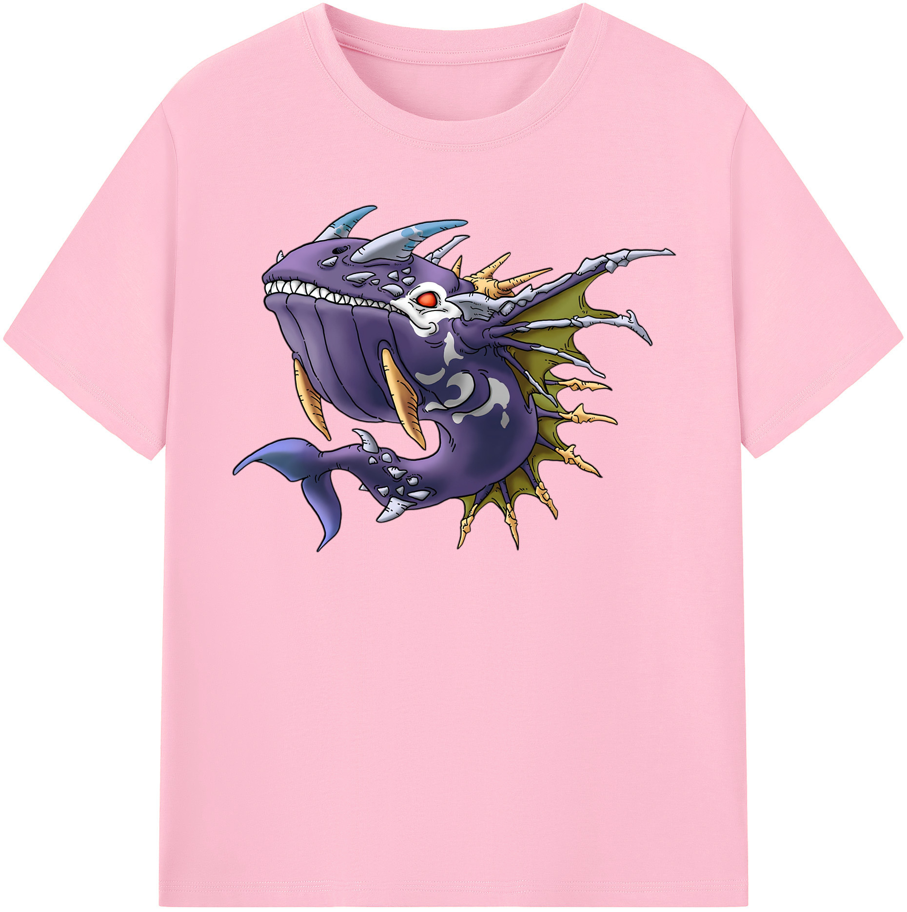 （画像用） ドラゴンクエスト Doragon Kuesuto Dragon Quest 綿100％半袖Tシャツ（フロントプリント）