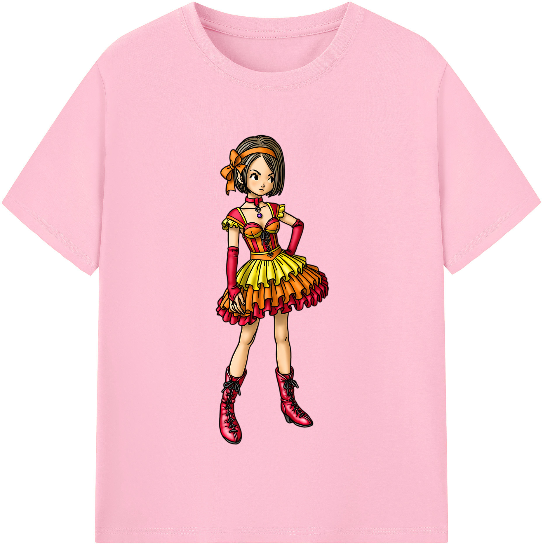 （画像用） ドラゴンクエスト Doragon Kuesuto Dragon Quest 綿100％半袖Tシャツ（フロントプリント）