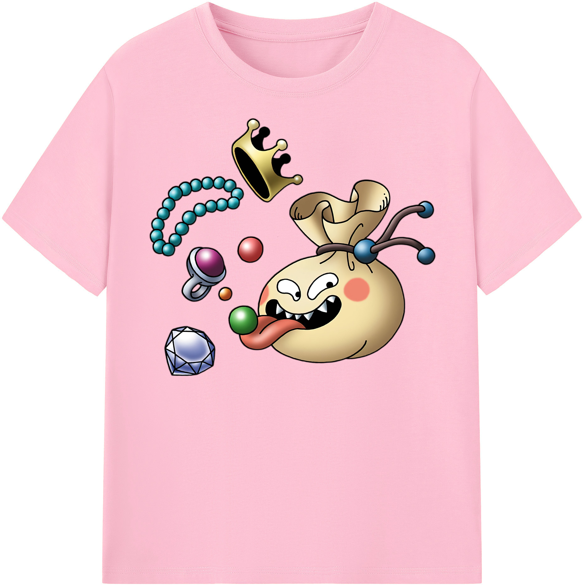 （画像用） ドラゴンクエスト Doragon Kuesuto Dragon Quest 綿100％半袖Tシャツ（フロントプリント）
